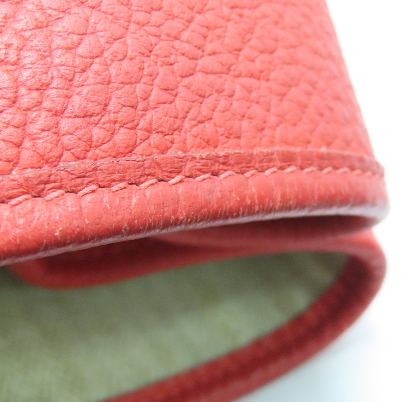 HERMES Country皮革Garden Party PM银扣手挽袋红色