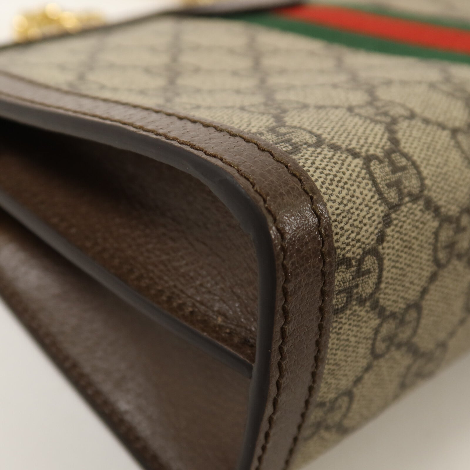 GUCCI 塗層帆布Ophidia GG鏈帶肩背袋