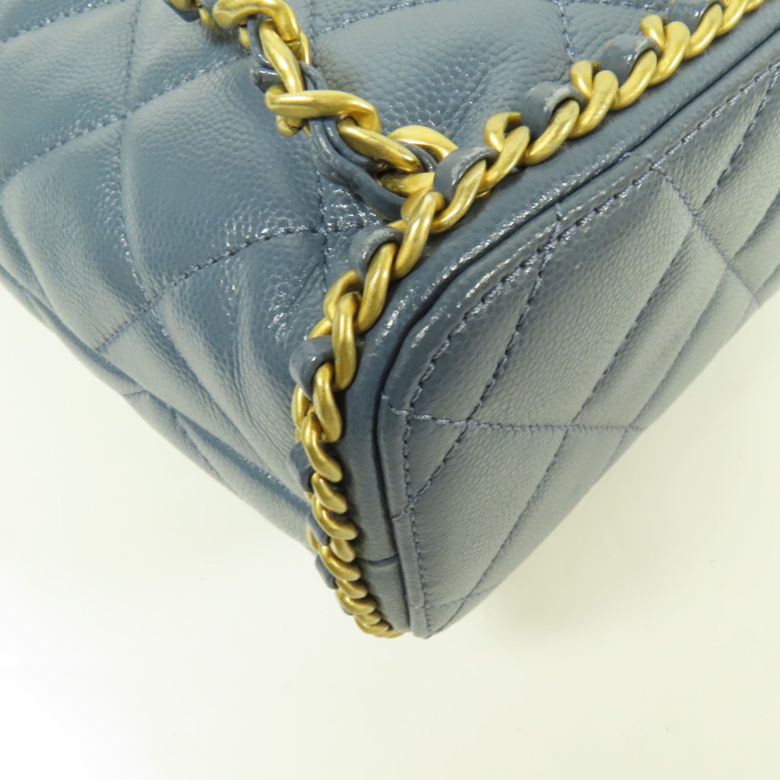 CHANEL 牛皮皮革Chain Backpack 23K金扣背包