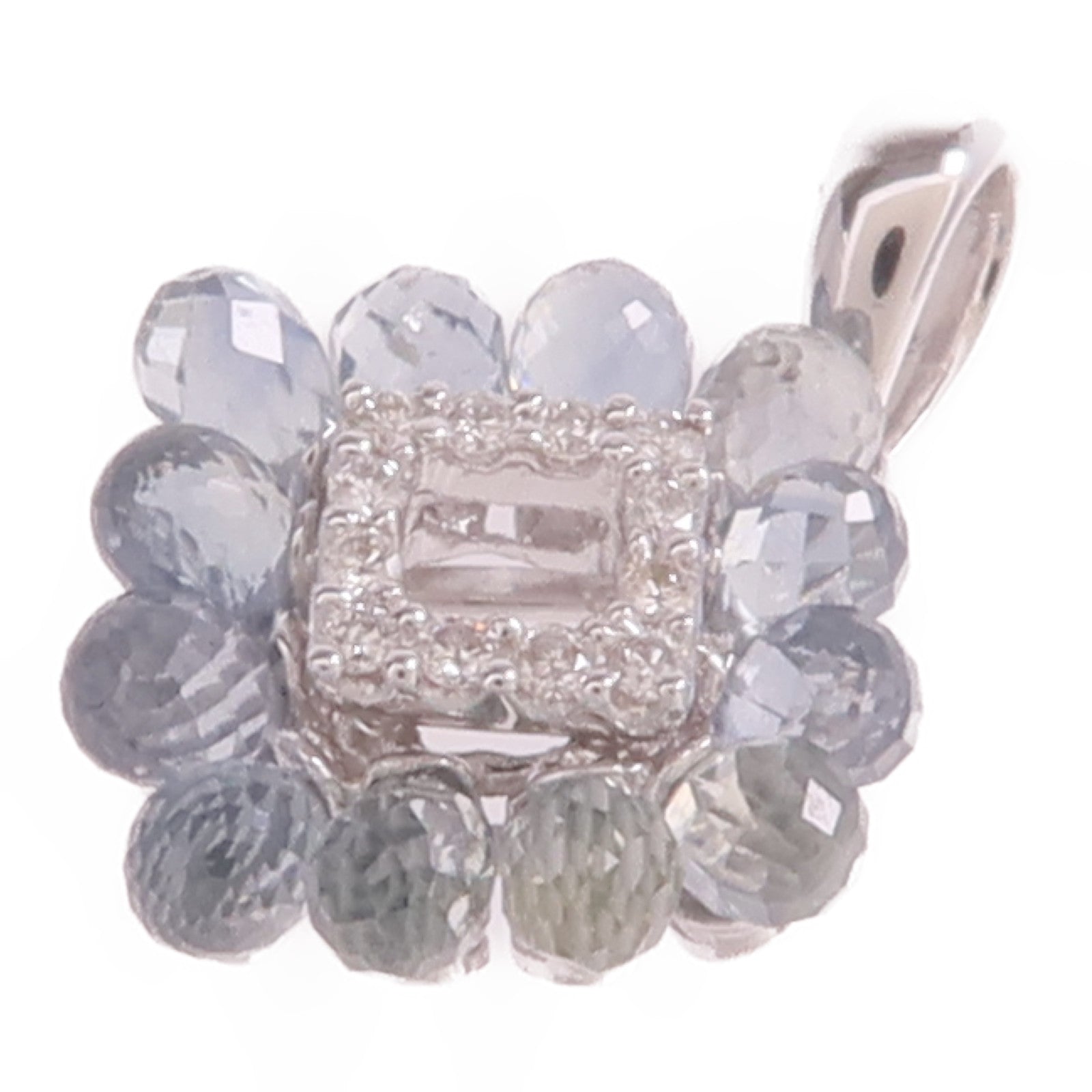 JEWELRY 【激減優惠】18K白金Pendant Top彩色寶石/鑽石吊墜