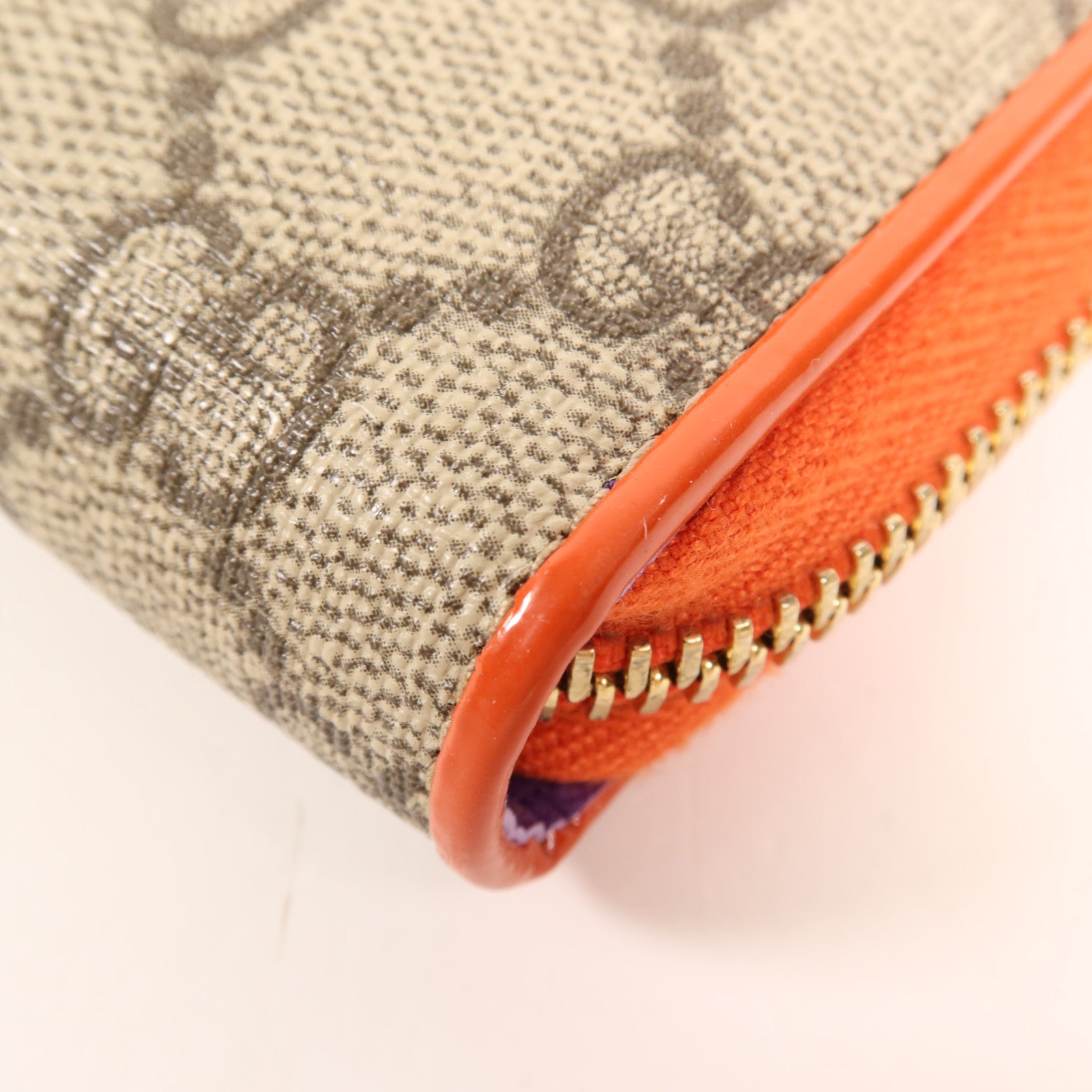 GUCCI 塗層帆布Long Wallet金扣長錢包