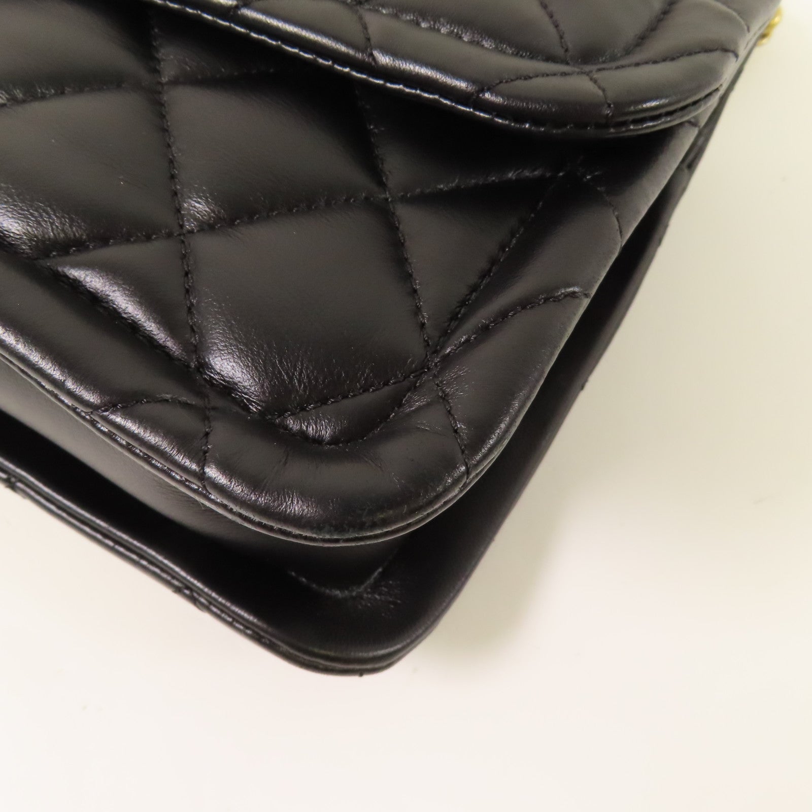 CHANEL 羊皮皮革Coco Mark Square Flap金扣手挽肩背兩用袋