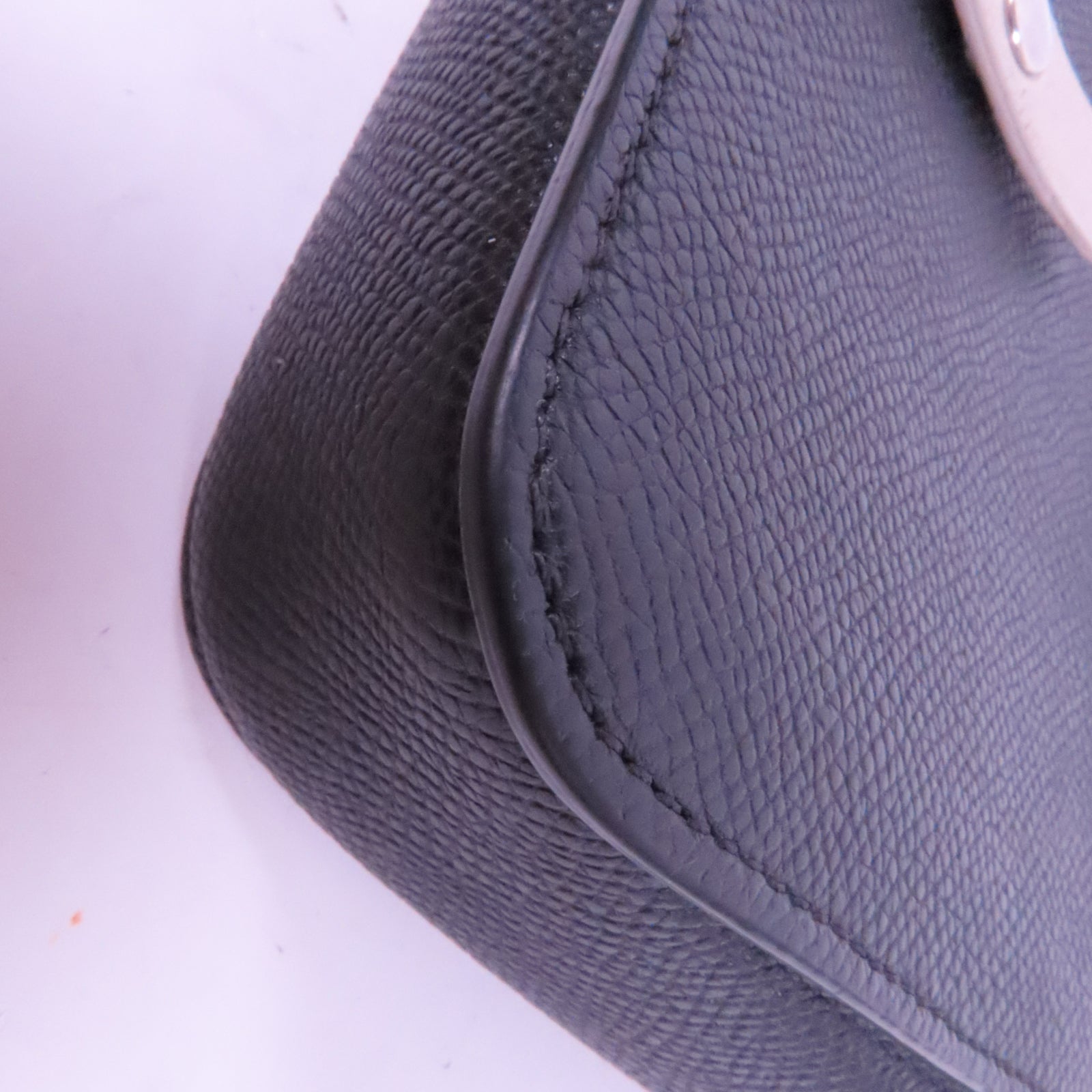 CELINE 牛皮皮革Shoulder Bag銀扣肩背袋黑色