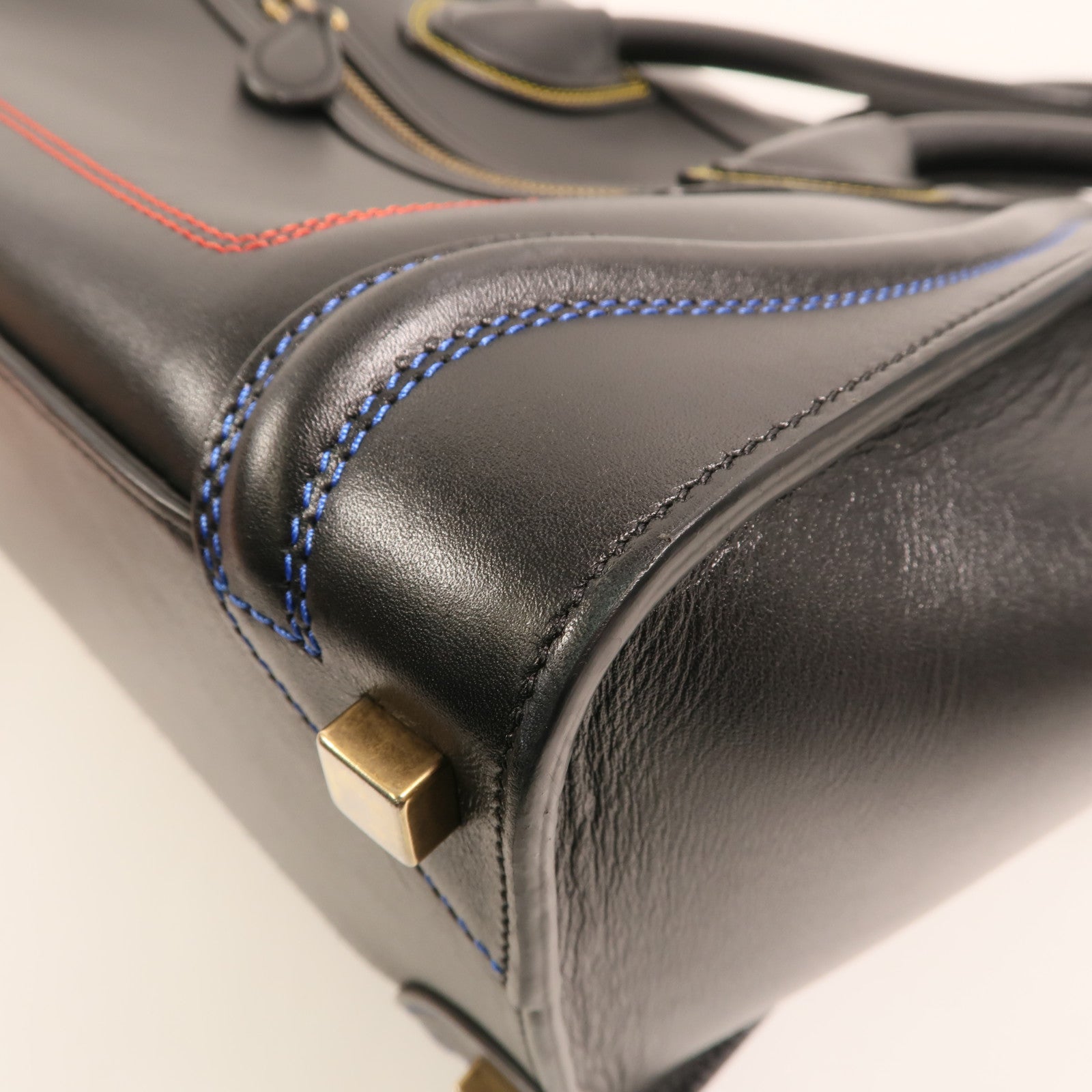 CELINE 牛皮皮革Micro Luggage金扣手挽袋