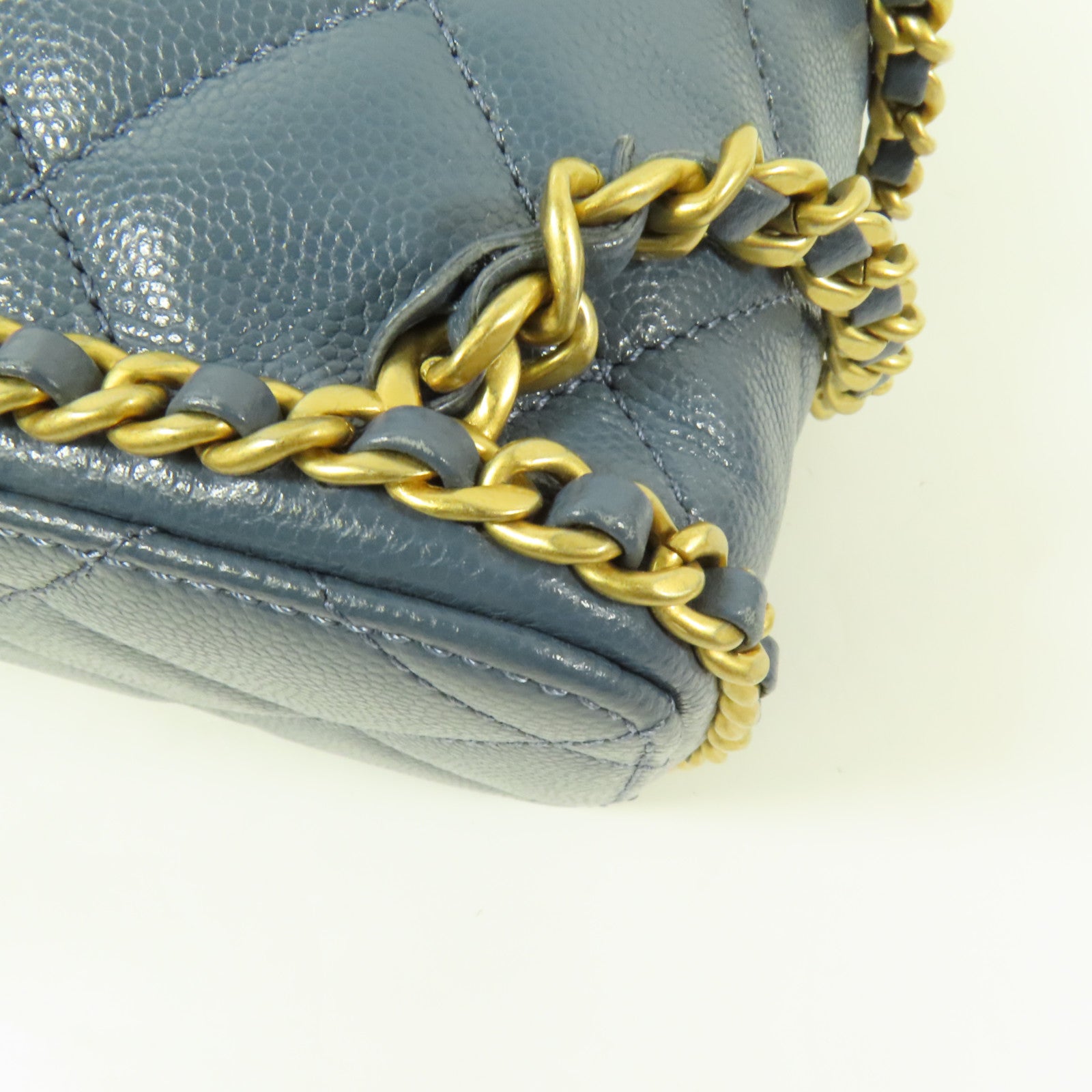 CHANEL 牛皮皮革Chain Backpack 23K金扣背包