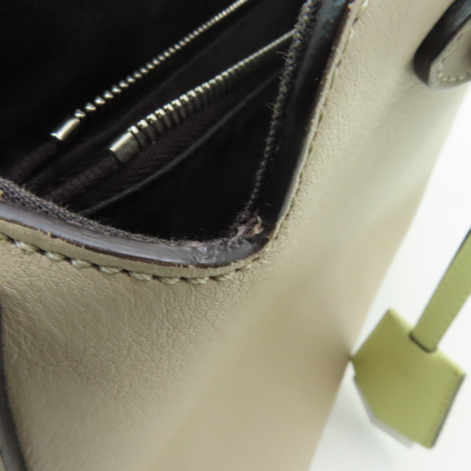 FENDI 【激減優惠】牛皮皮革By The Way銀扣手挽肩背兩用袋米色