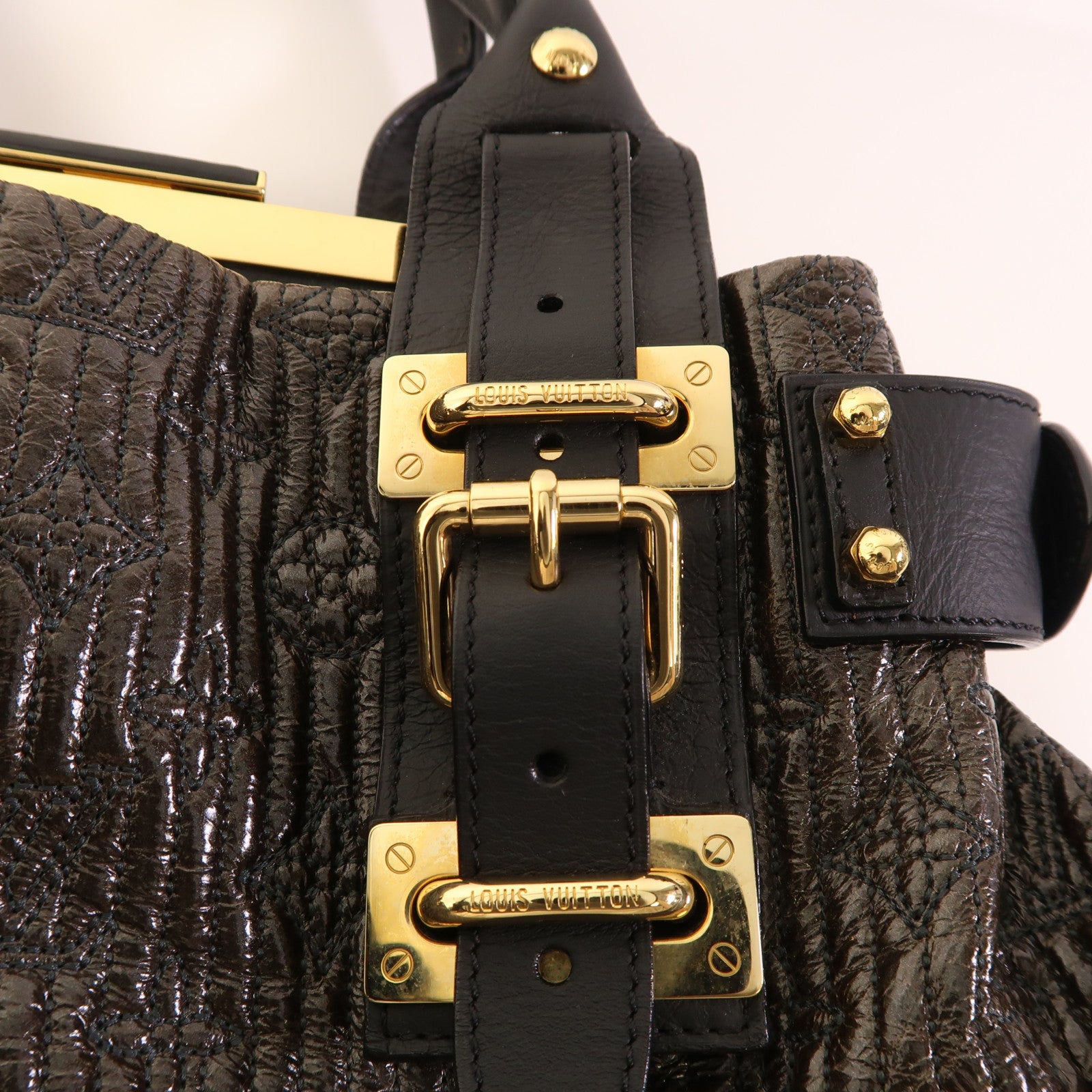 LOUIS VUITTON Monogram Motard Biker金扣肩背袋