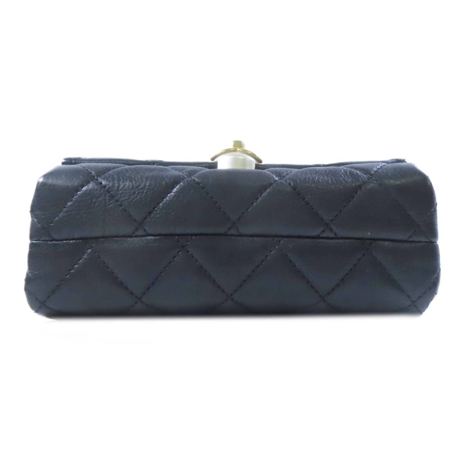 CHANEL 羊皮皮革Chain Shoulder金扣肩背袋黑色