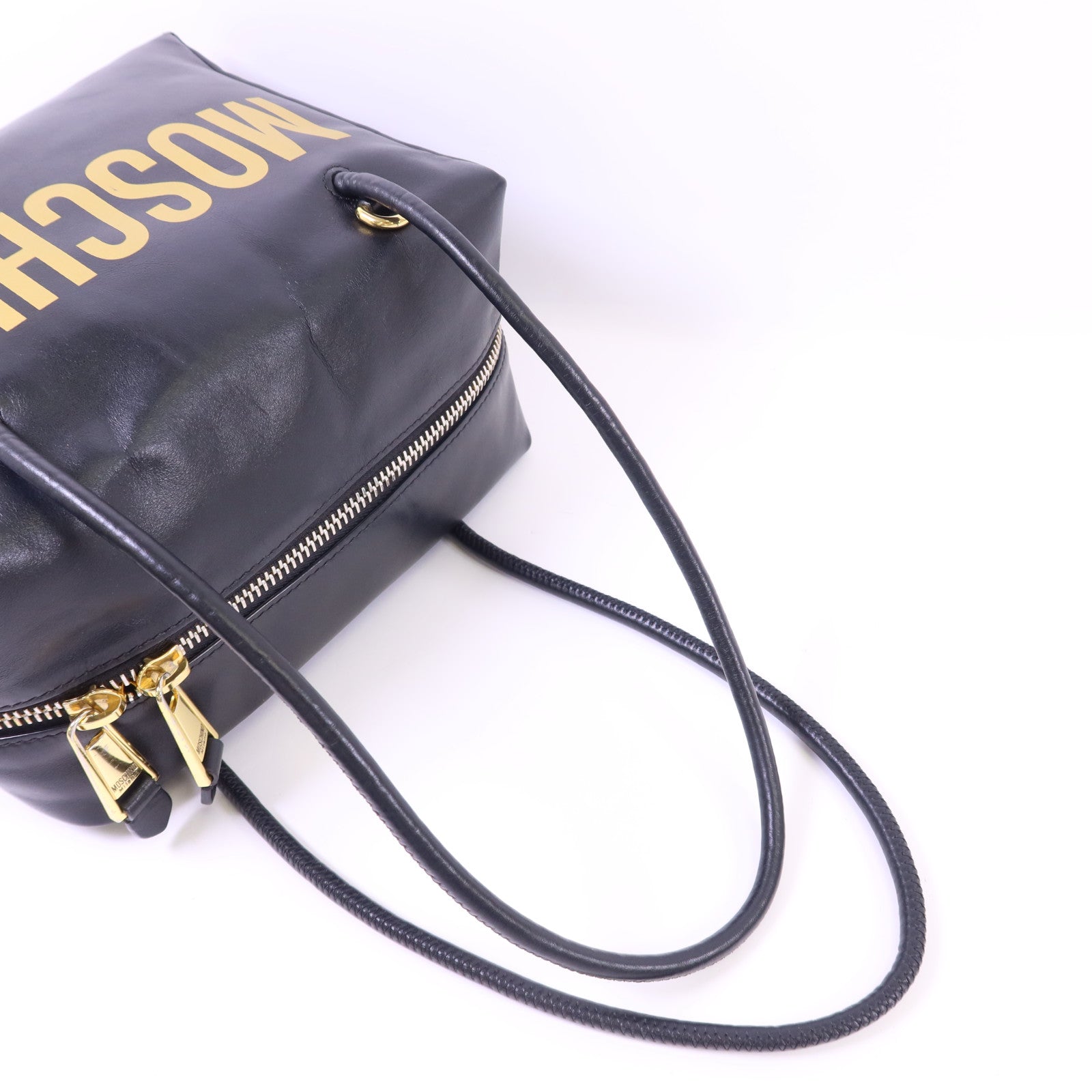 MOSCHINO 皮革Shoulder Bag金扣肩背袋