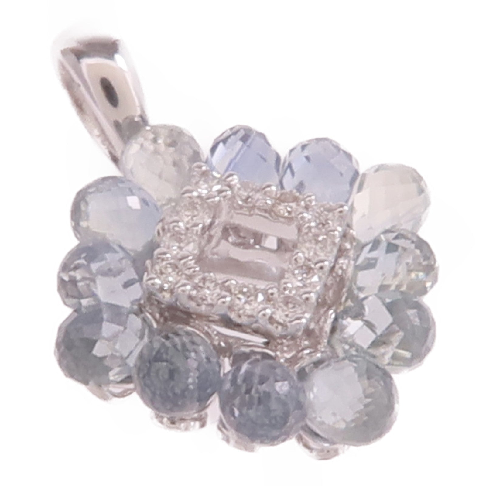 JEWELRY 【激減優惠】18K白金Pendant Top彩色寶石/鑽石吊墜