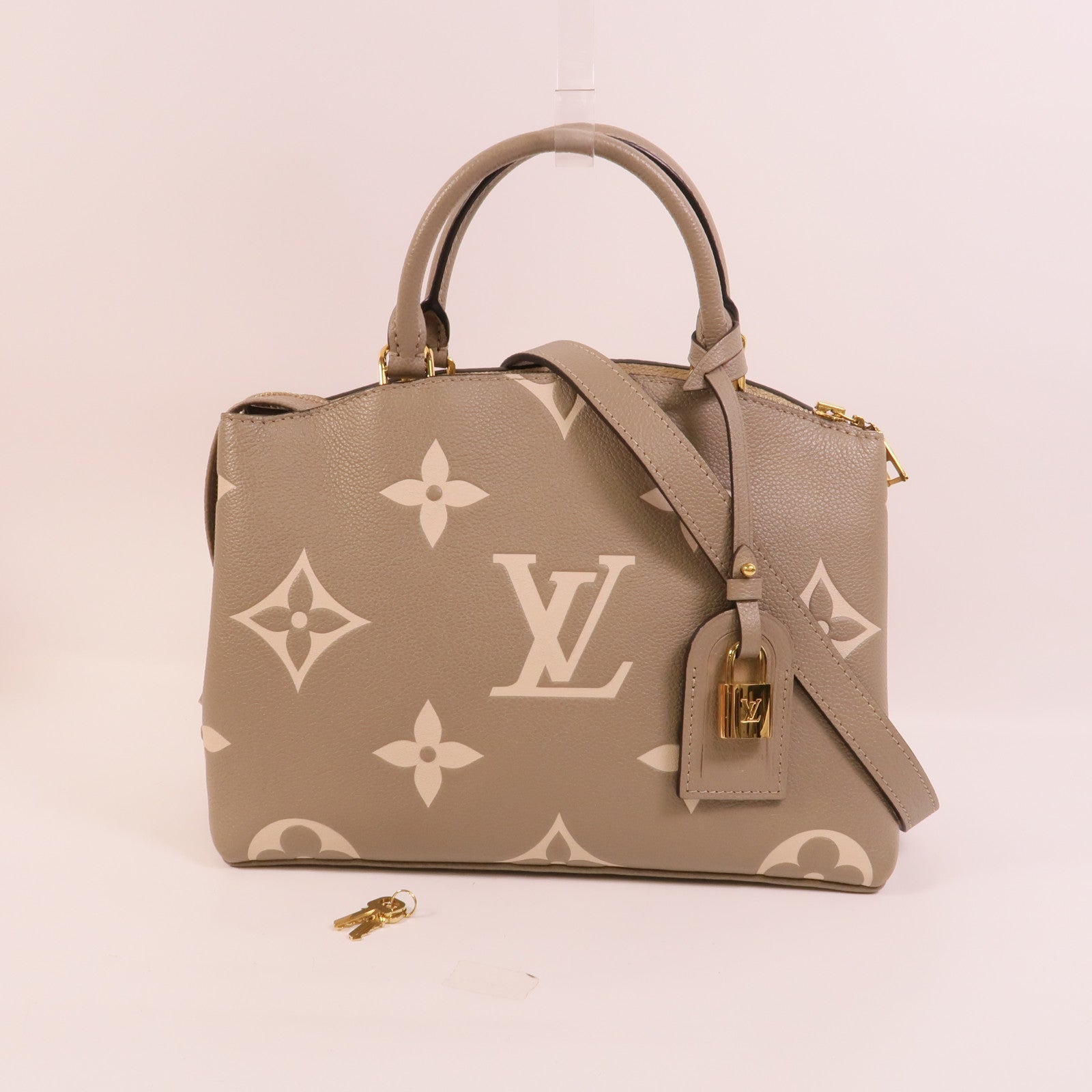 LOUIS VUITTON Monogram Empreinte Petit Palais金扣手挽肩背兩用袋