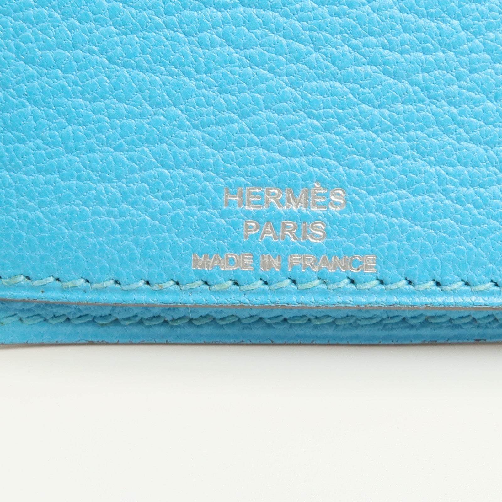 HERMES 山羊皮革Evelyne Wallet長錢包Celeste