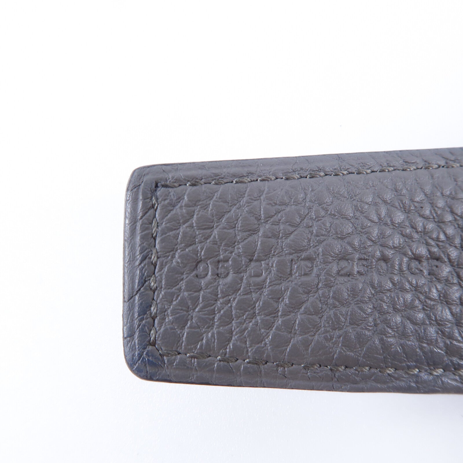 HERMES Togo/Swift皮革H Buckle &Reversible Belt皮帶Noir/Etain