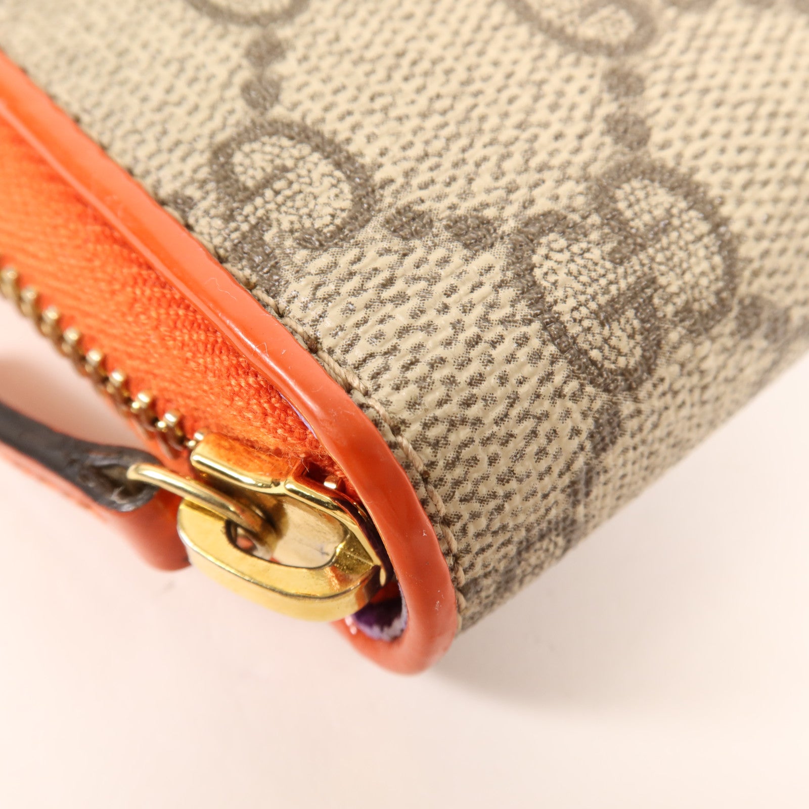 GUCCI 塗層帆布Long Wallet金扣長錢包