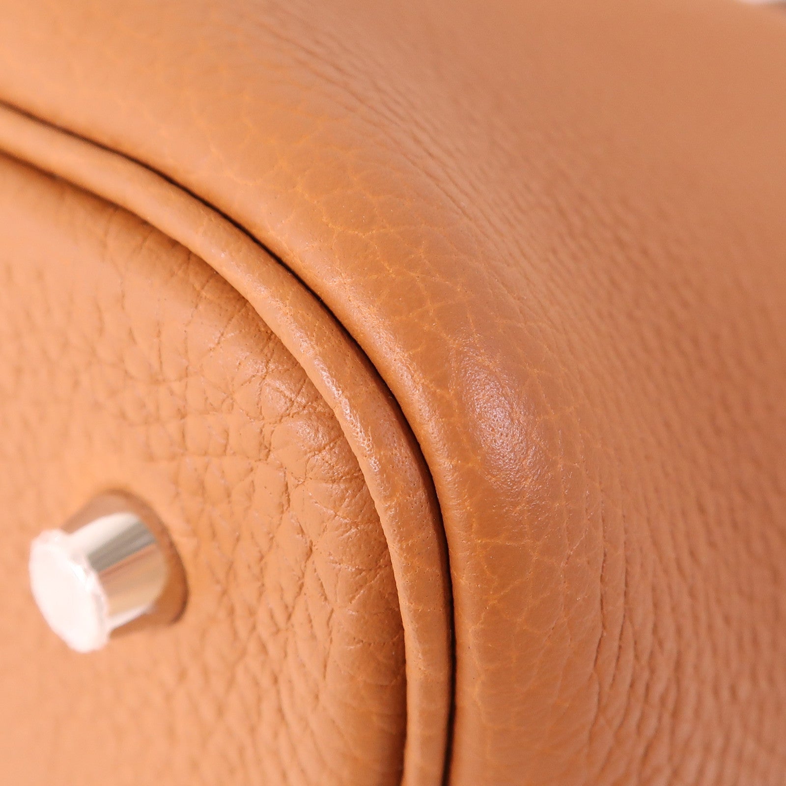 HERMES Clemence皮革Picotin MM銀扣手挽袋Gold