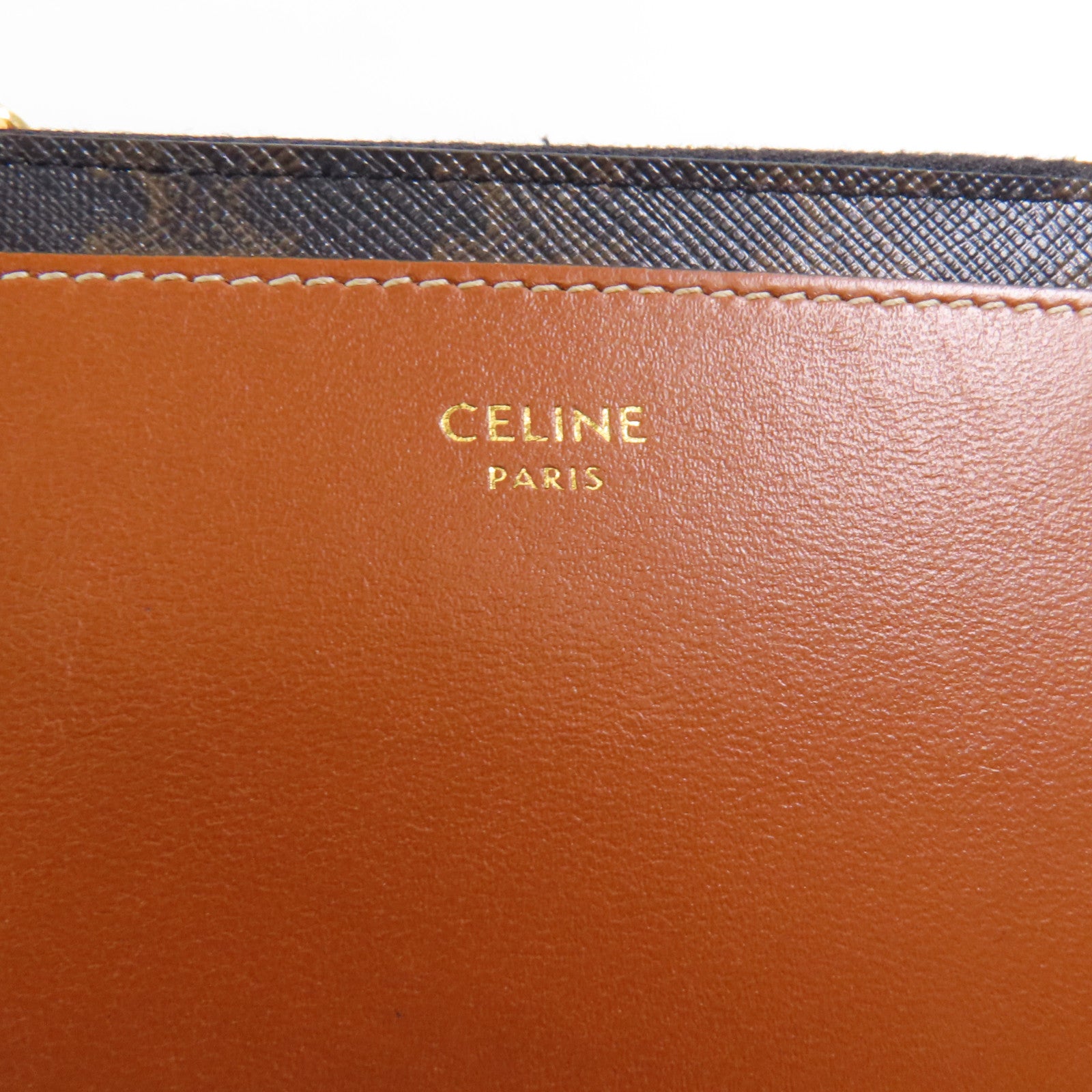 CELINE 塗層帆布/牛皮皮革Card Holder金扣卡片套
