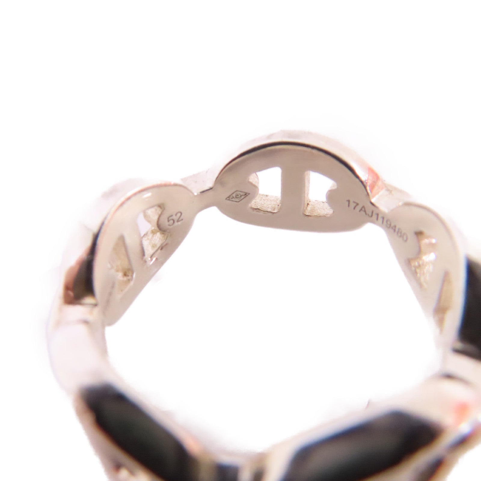 HERMES 925純銀Chain D Ancre Enchainee Small Model Ring戒指#52/US#5.5