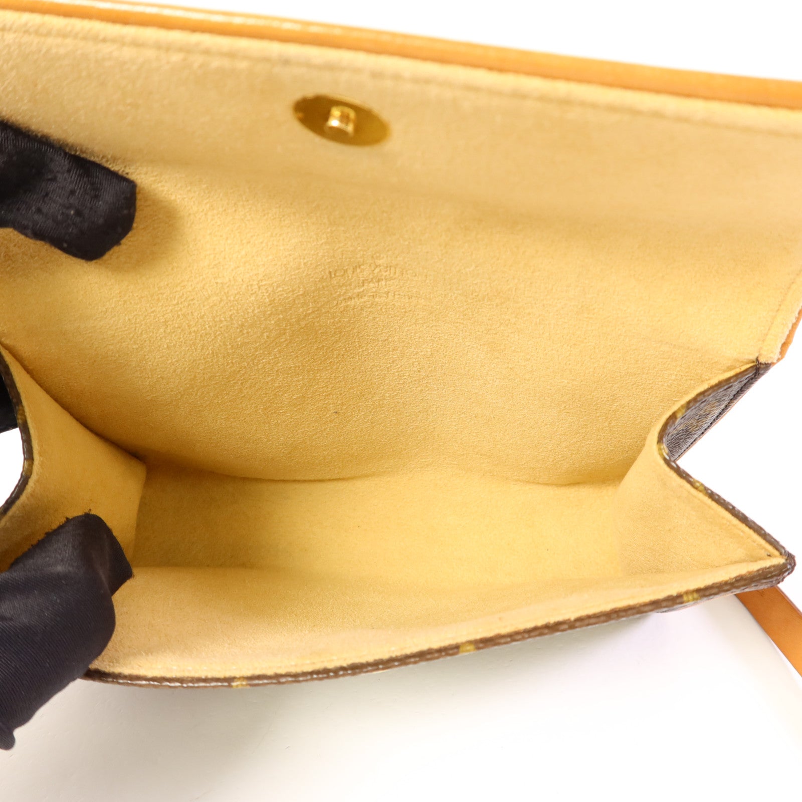 LOUIS VUITTON Monogram Pochette Florentine金扣腰包棕色