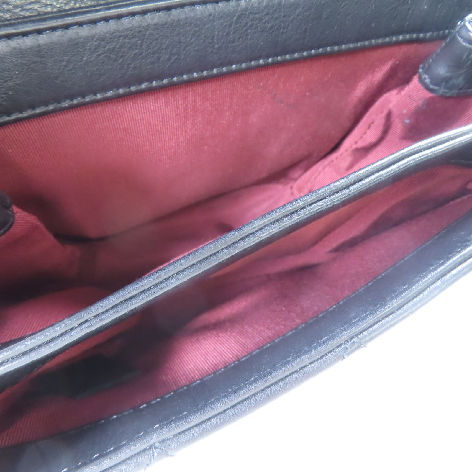 CHANEL 【激減優惠】羊皮皮革Chain Shoulder金扣肩背袋黑色