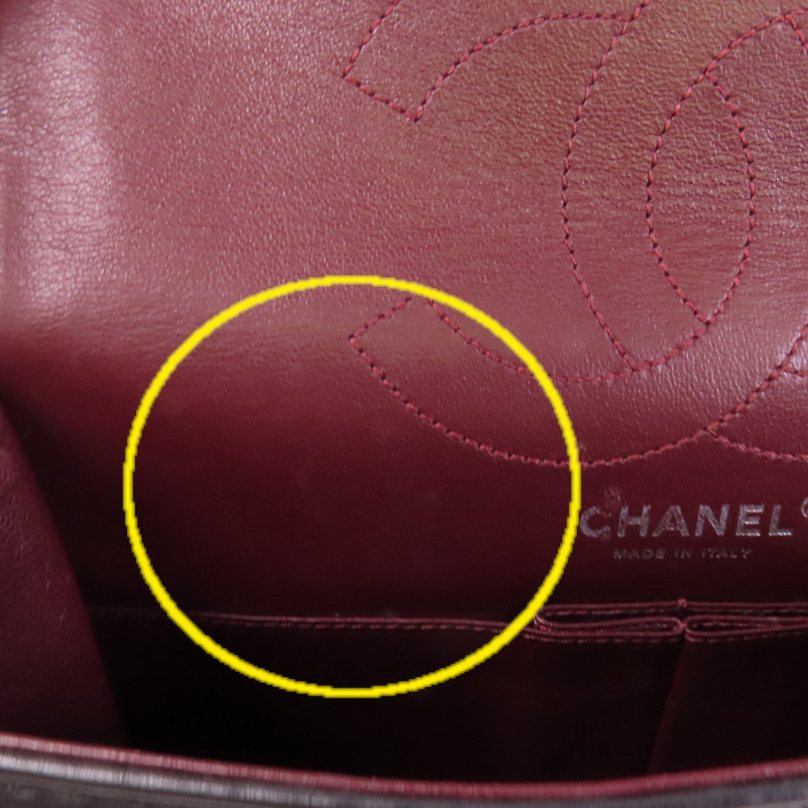 CHANEL 牛皮皮革2.55 24cm銀扣鏈帶肩背袋