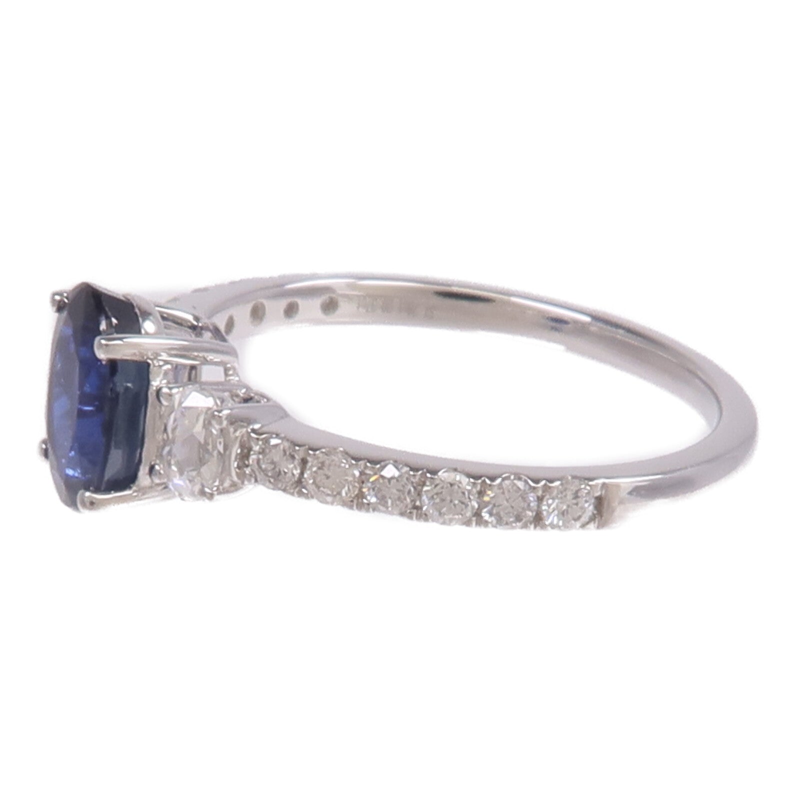 JEWELRY 18K白金Sapphire Diamond Ring藍寶石/鑽石戒指