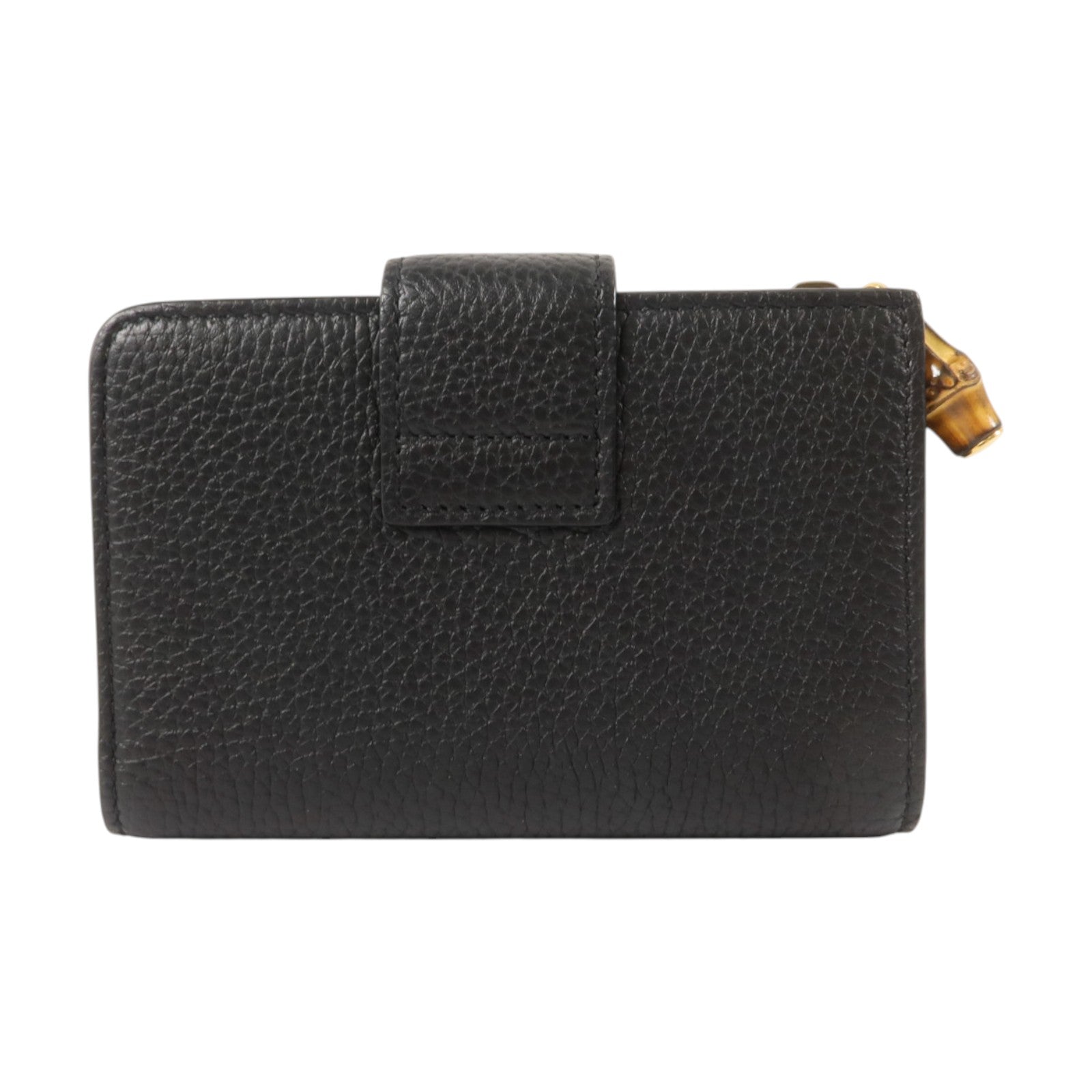 GUCCI 牛皮皮革Medium Double G Wallet with Bamboo金扣錢包