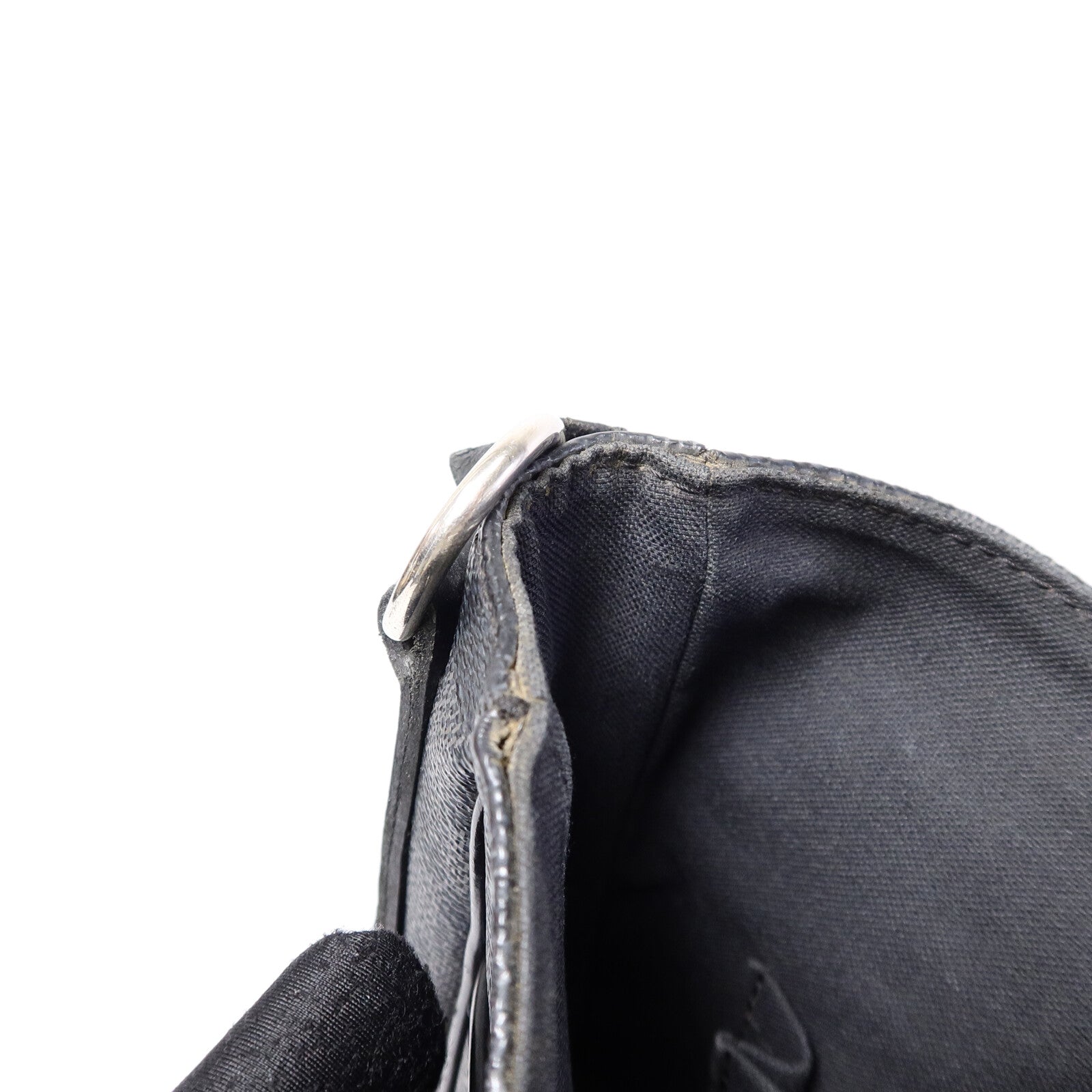 LOUIS VUITTON Damier Graghite Daniel MM銀扣肩背袋