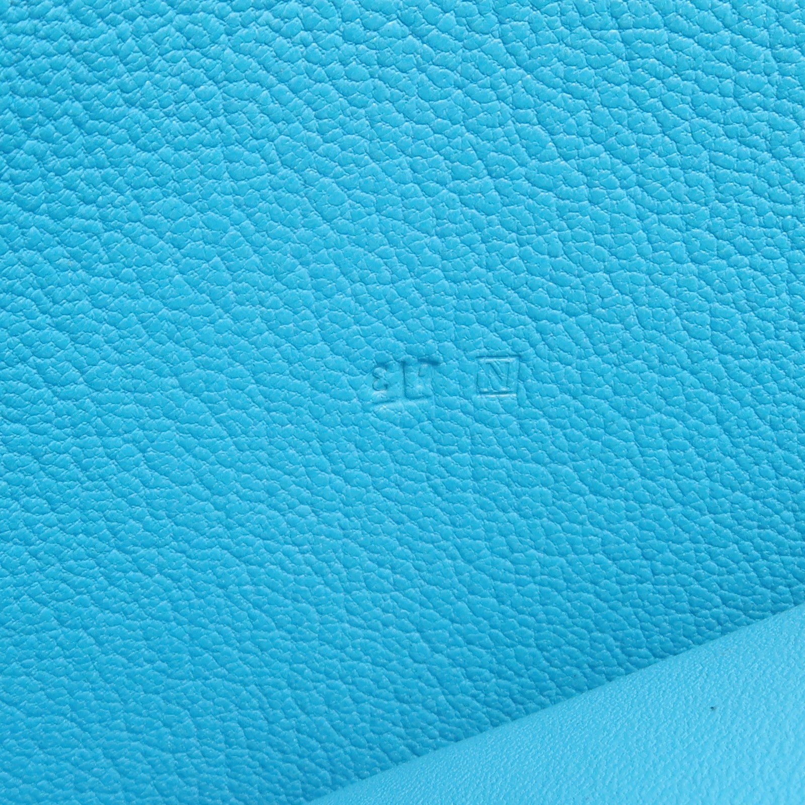 HERMES 山羊皮革Evelyne Wallet長錢包Celeste