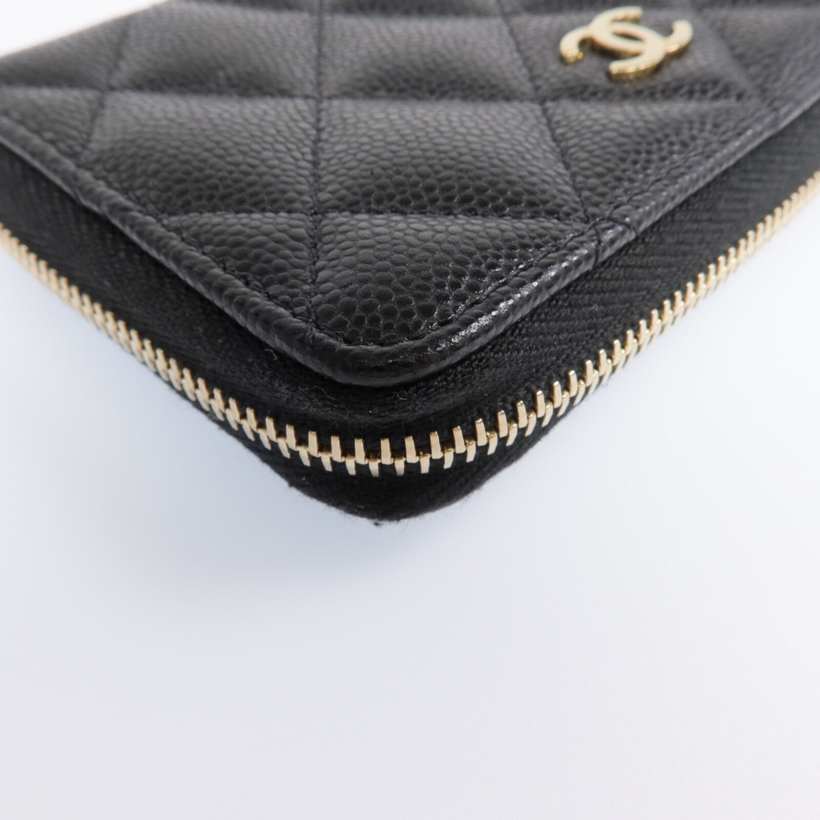 CHANEL 牛皮皮革Wallet金扣錢包