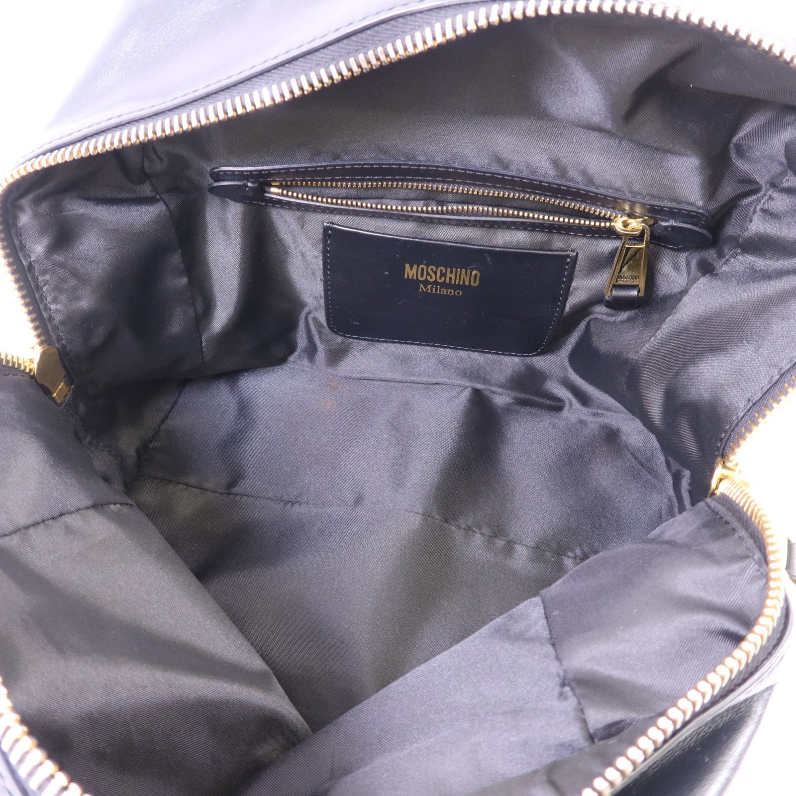 MOSCHINO 皮革Shoulder Bag金扣肩背袋