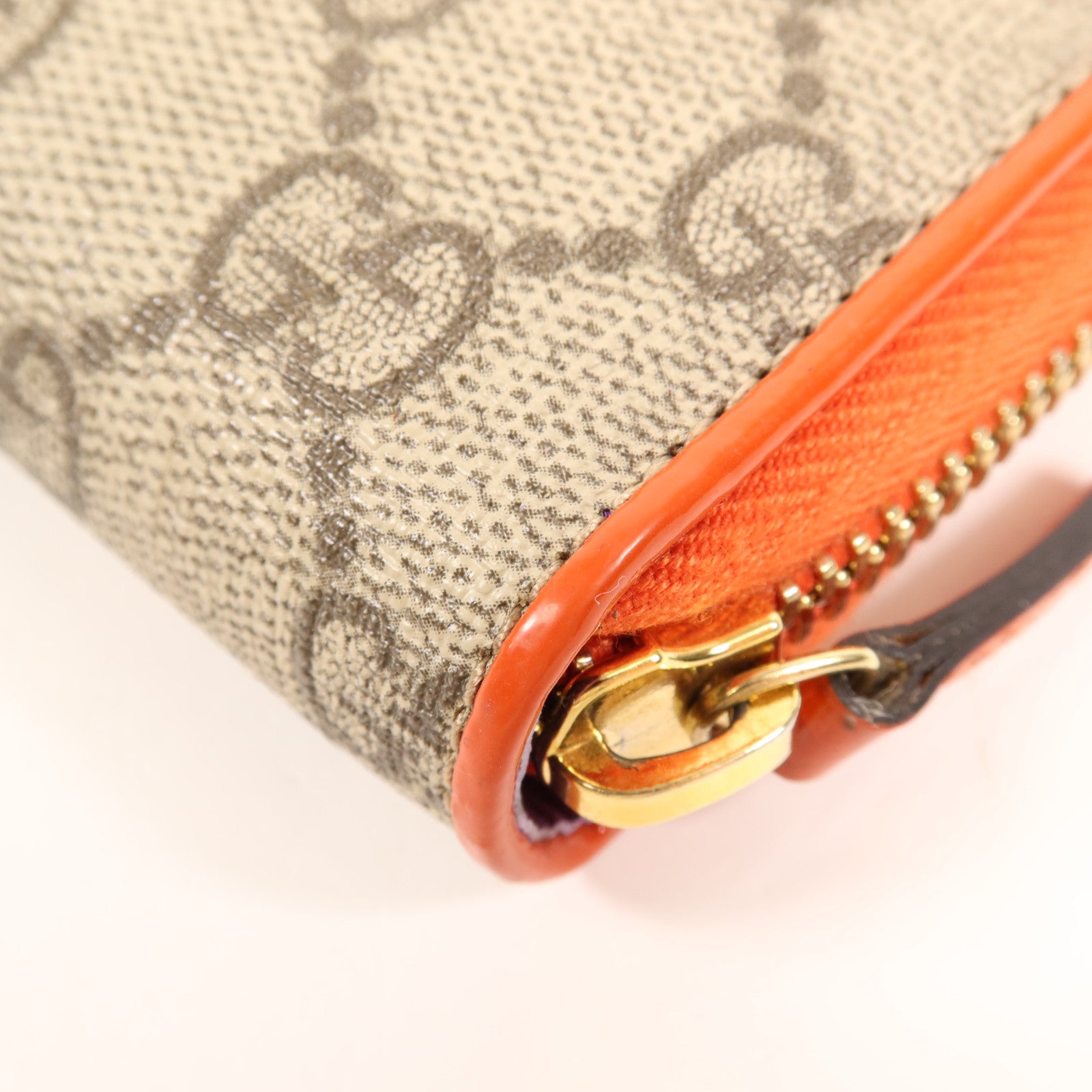 GUCCI 塗層帆布Long Wallet金扣長錢包