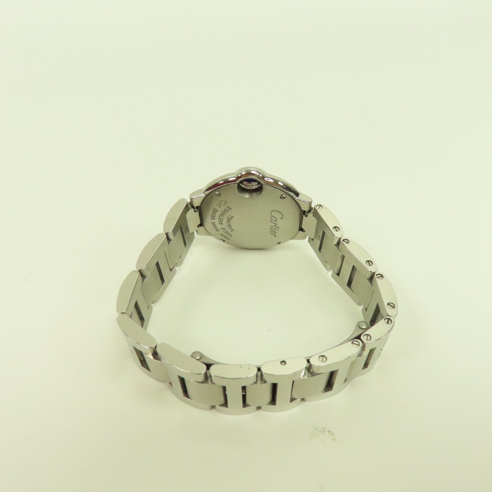 CARTIER Ballon Bleu 28mm不鏽鋼手錶石英機芯白色