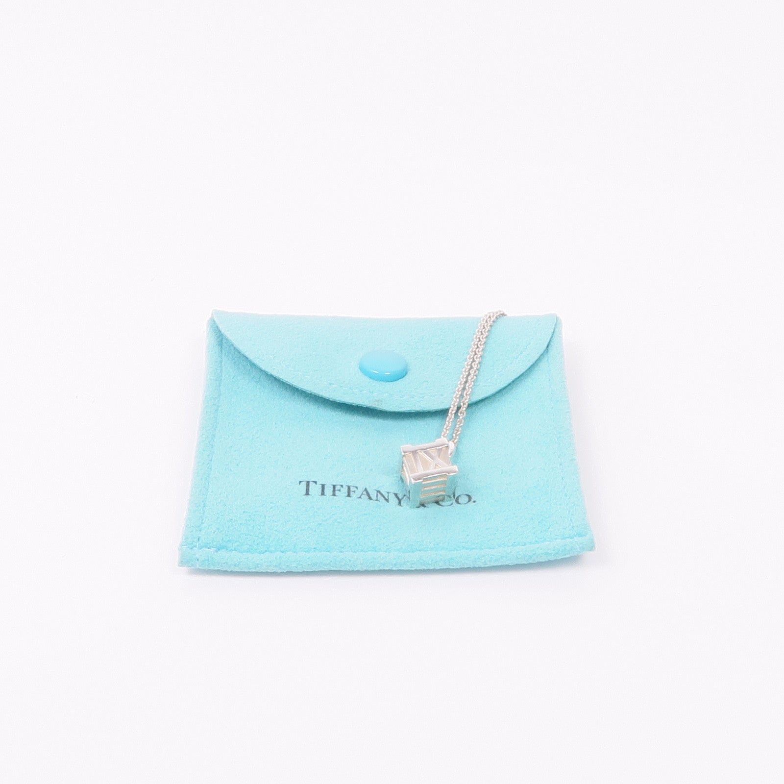TIFFANY＆CO 925純銀Atlas Cube Necklace項鍊