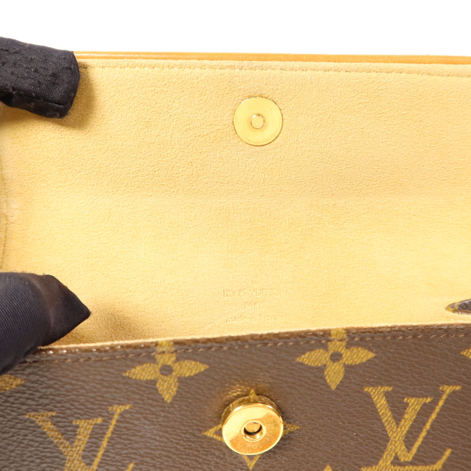 LOUIS VUITTON Monogram Pochette Florentine金扣腰包棕色