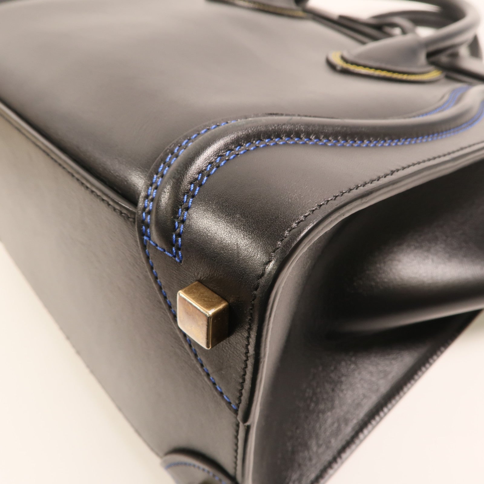 CELINE 牛皮皮革Micro Luggage金扣手挽袋
