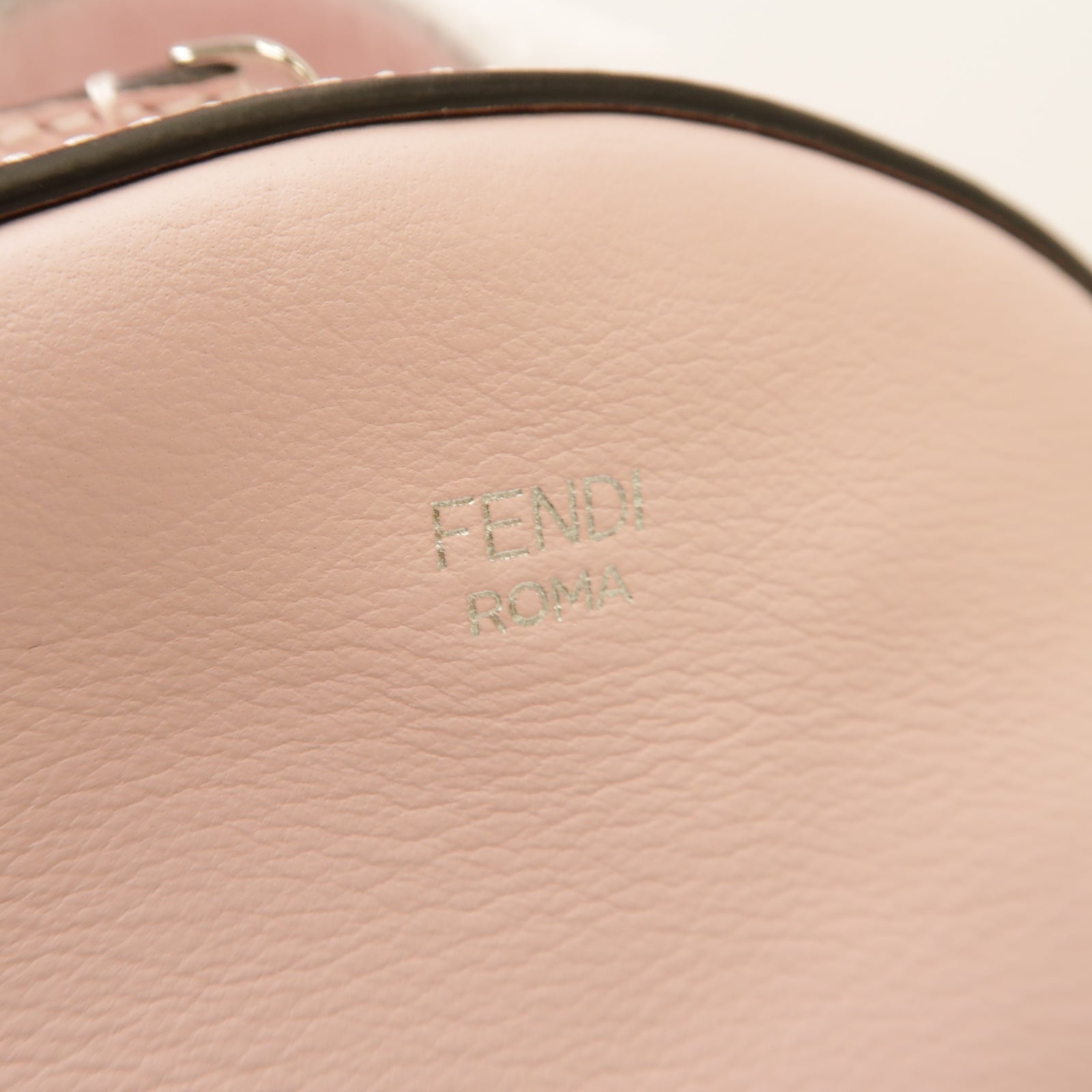 FENDI 牛皮皮革2way Shoulder Bag銀扣手挽肩背兩用袋粉紅色