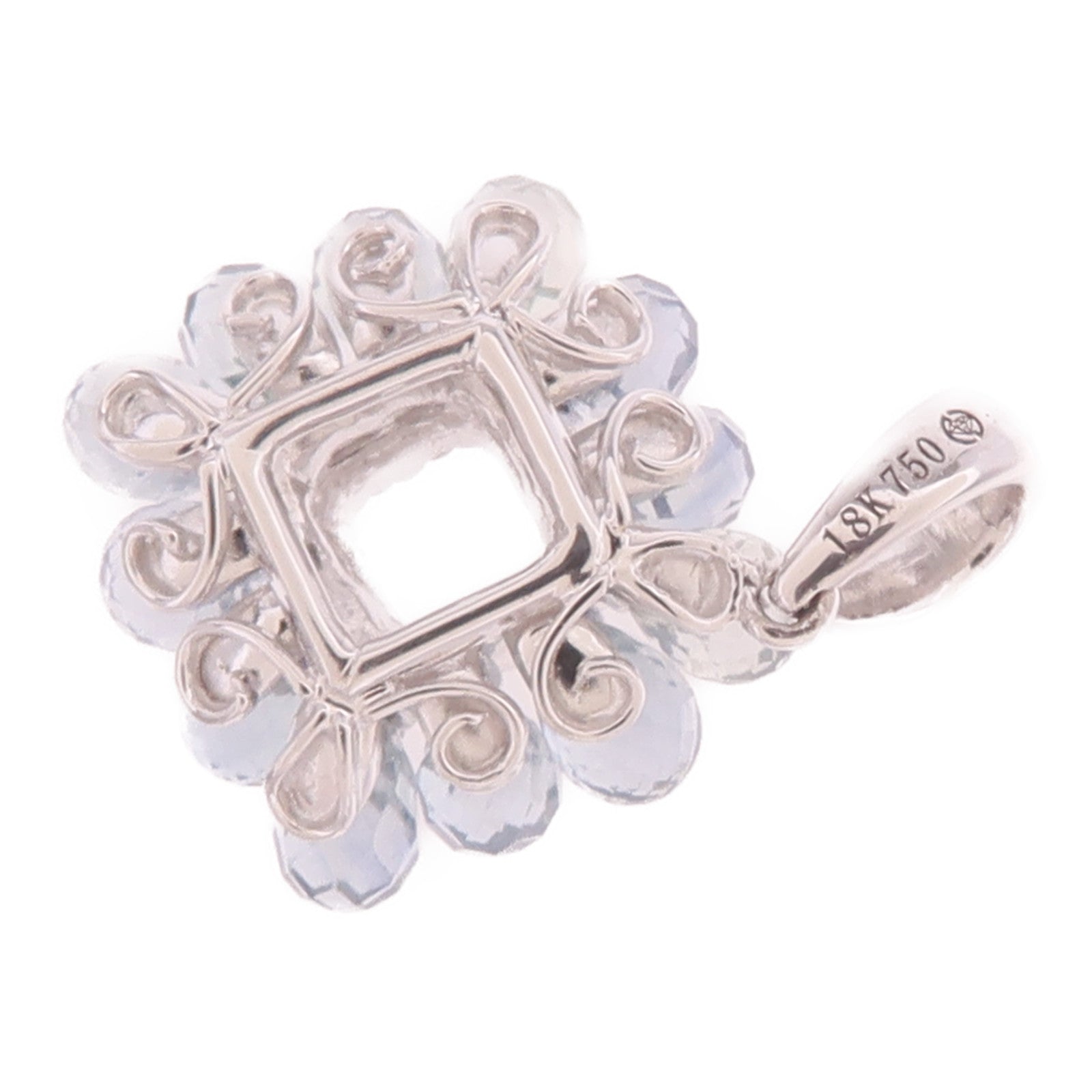 JEWELRY 【激減優惠】18K白金Pendant Top彩色寶石/鑽石吊墜
