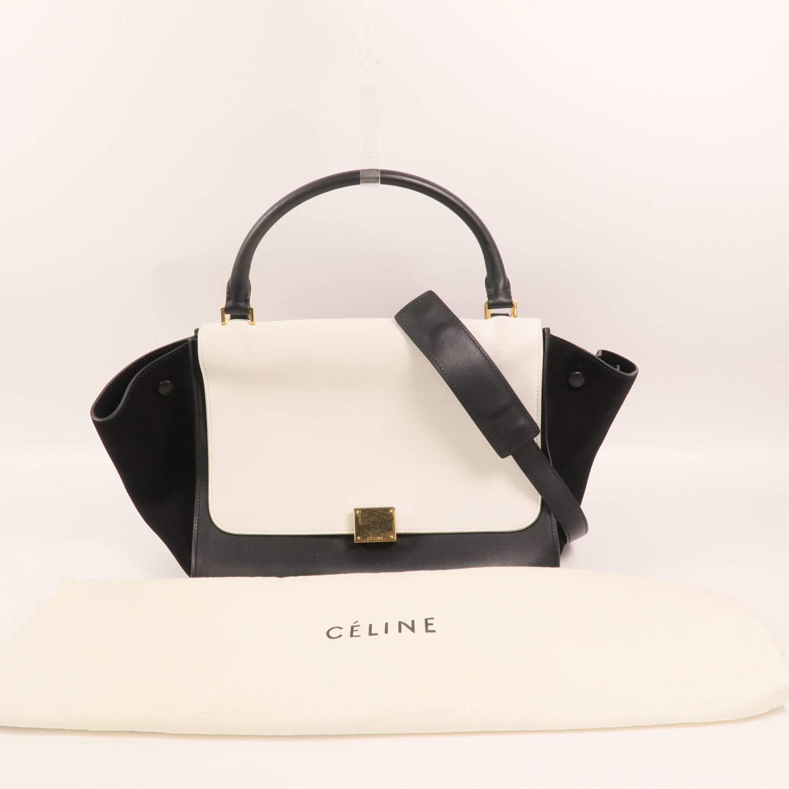 CELINE 牛皮皮革Trapeze金扣手挽肩背兩用袋