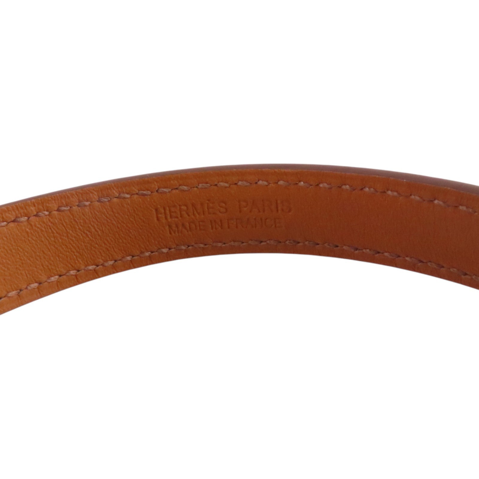 HERMES Swift皮革Rivale Double Tour T5Bracelet銀扣手帶