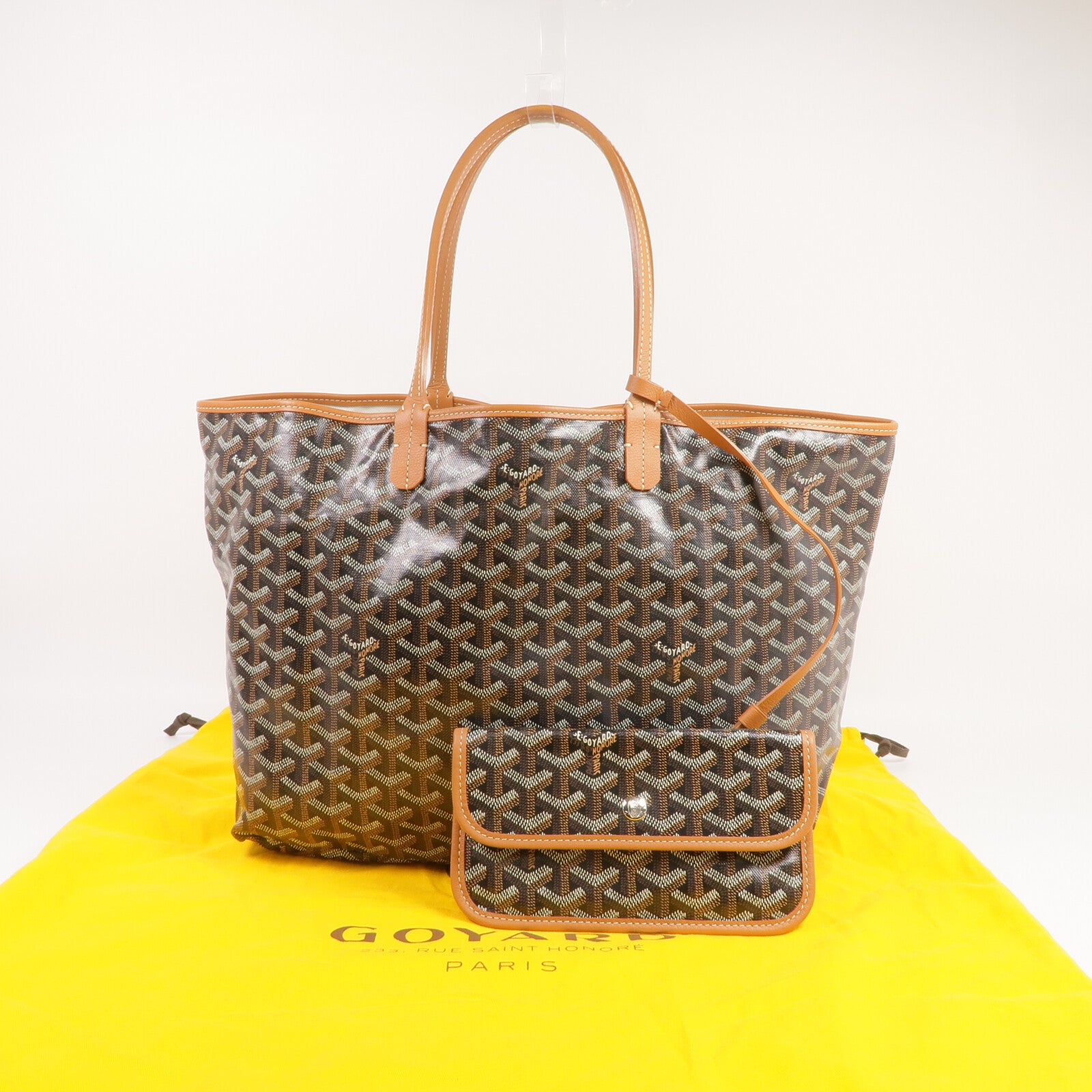 GOYARD 塗層帆布Saint Louis PM銀扣手挽袋