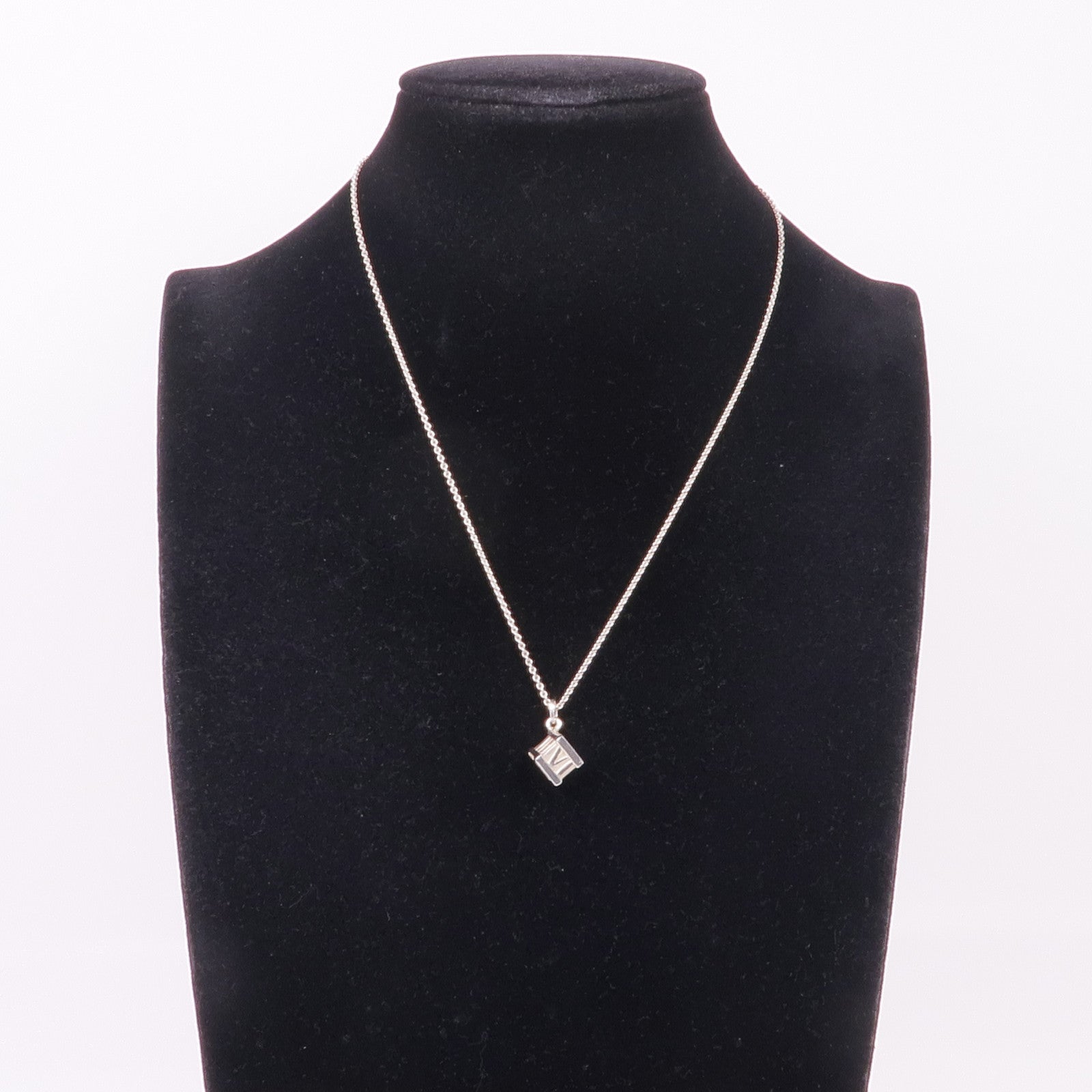TIFFANY＆CO 925純銀Atlas Cube Necklace項鍊