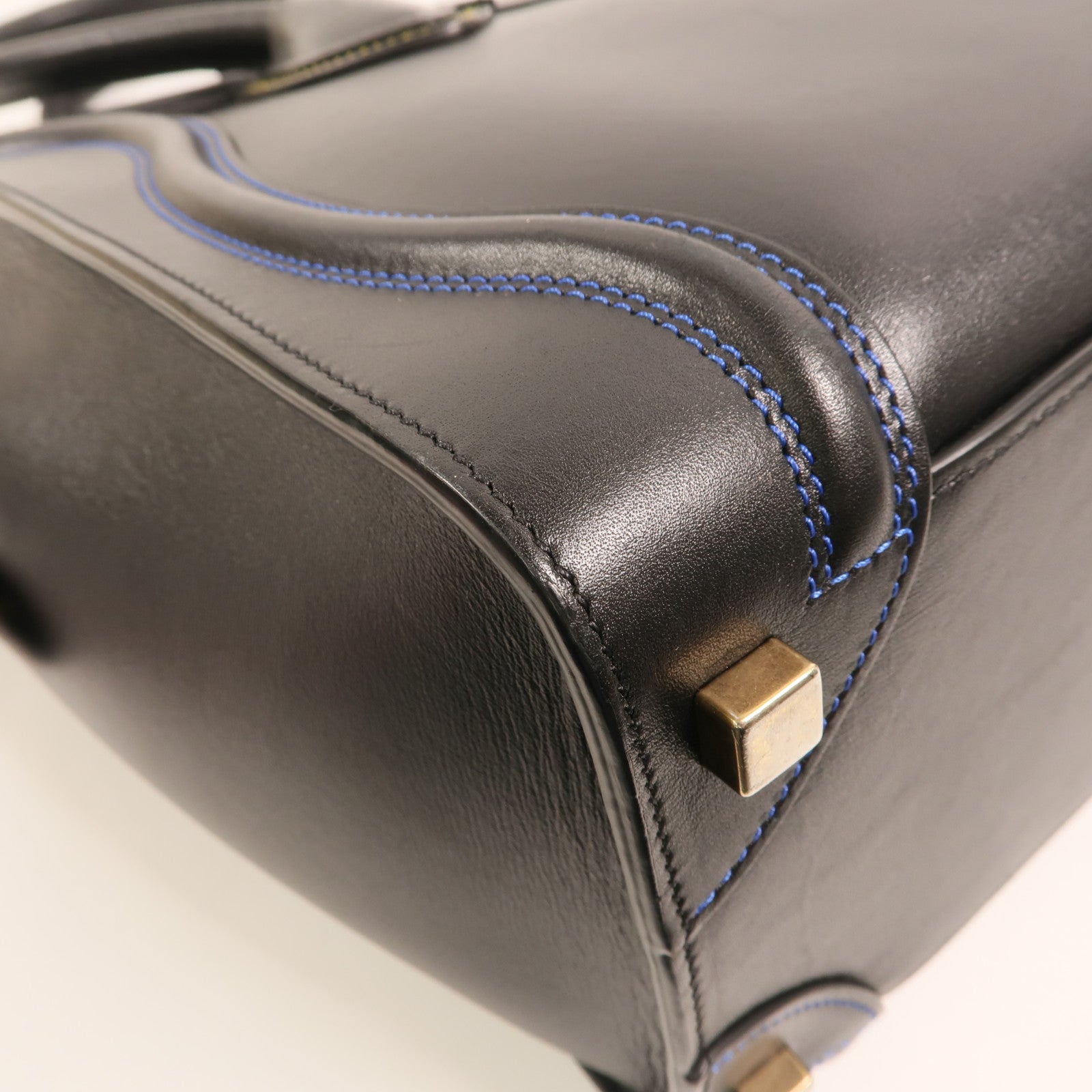 CELINE 牛皮皮革Micro Luggage金扣手挽袋