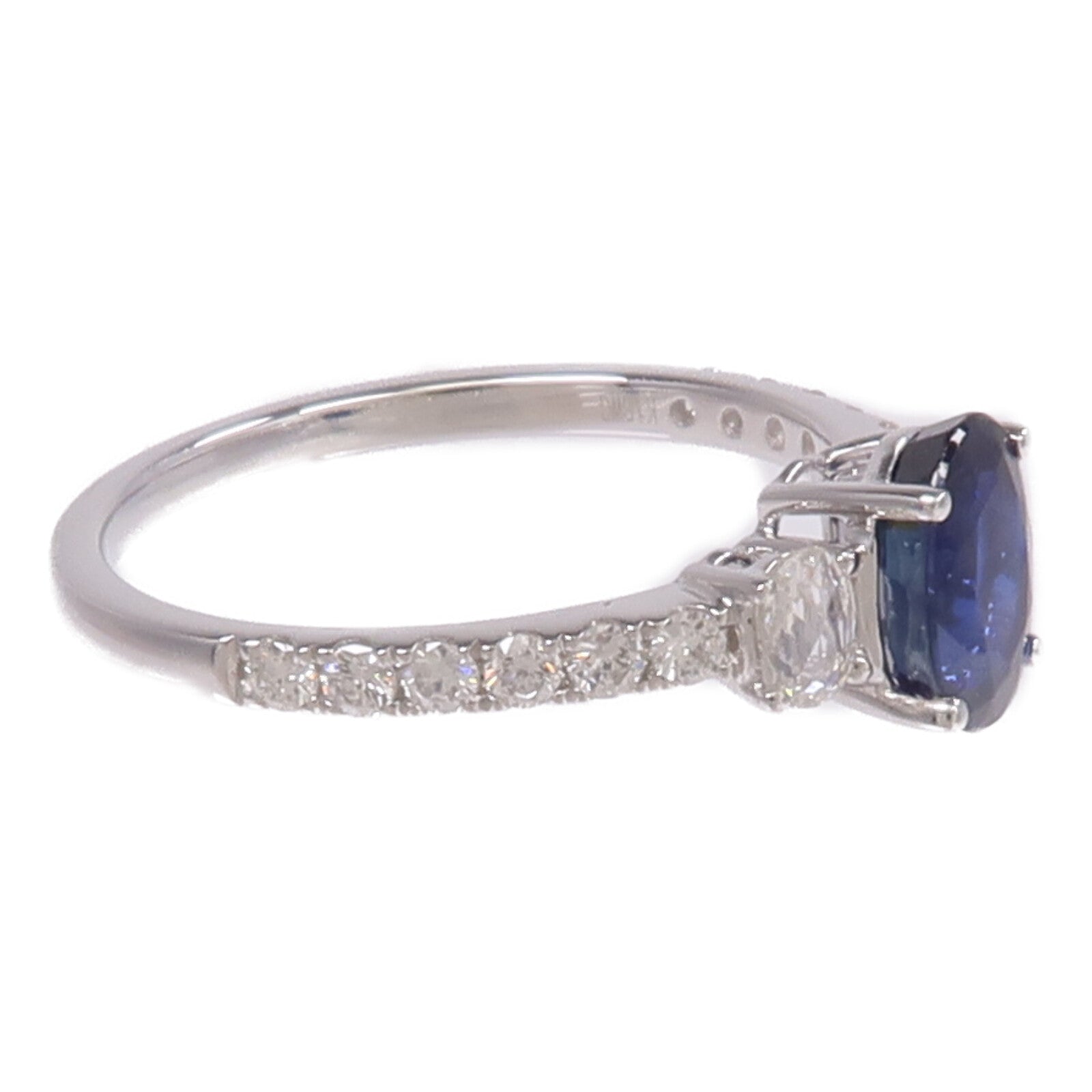 JEWELRY 18K白金Sapphire Diamond Ring藍寶石/鑽石戒指