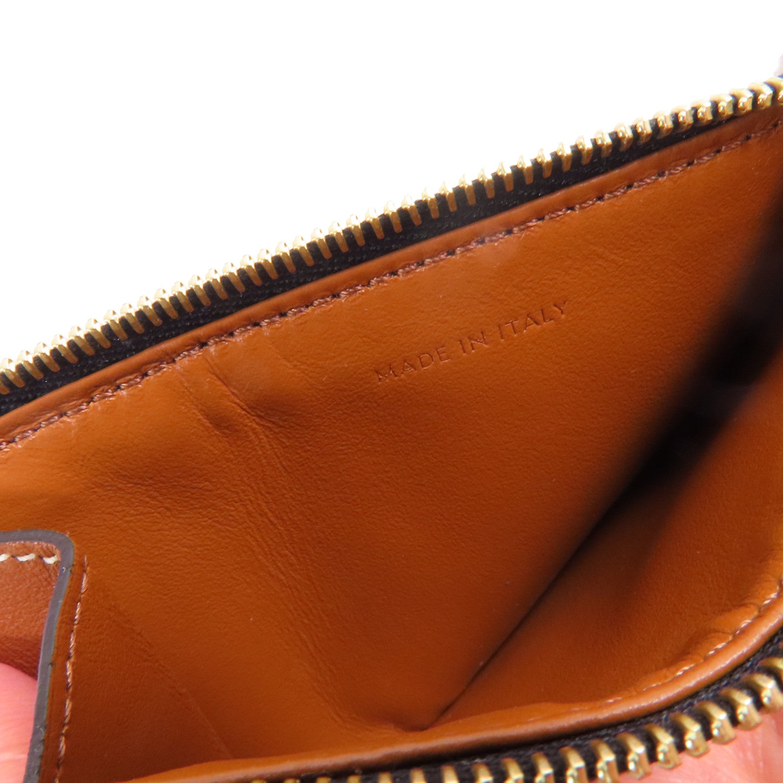 CELINE 塗層帆布/牛皮皮革Card Holder金扣卡片套
