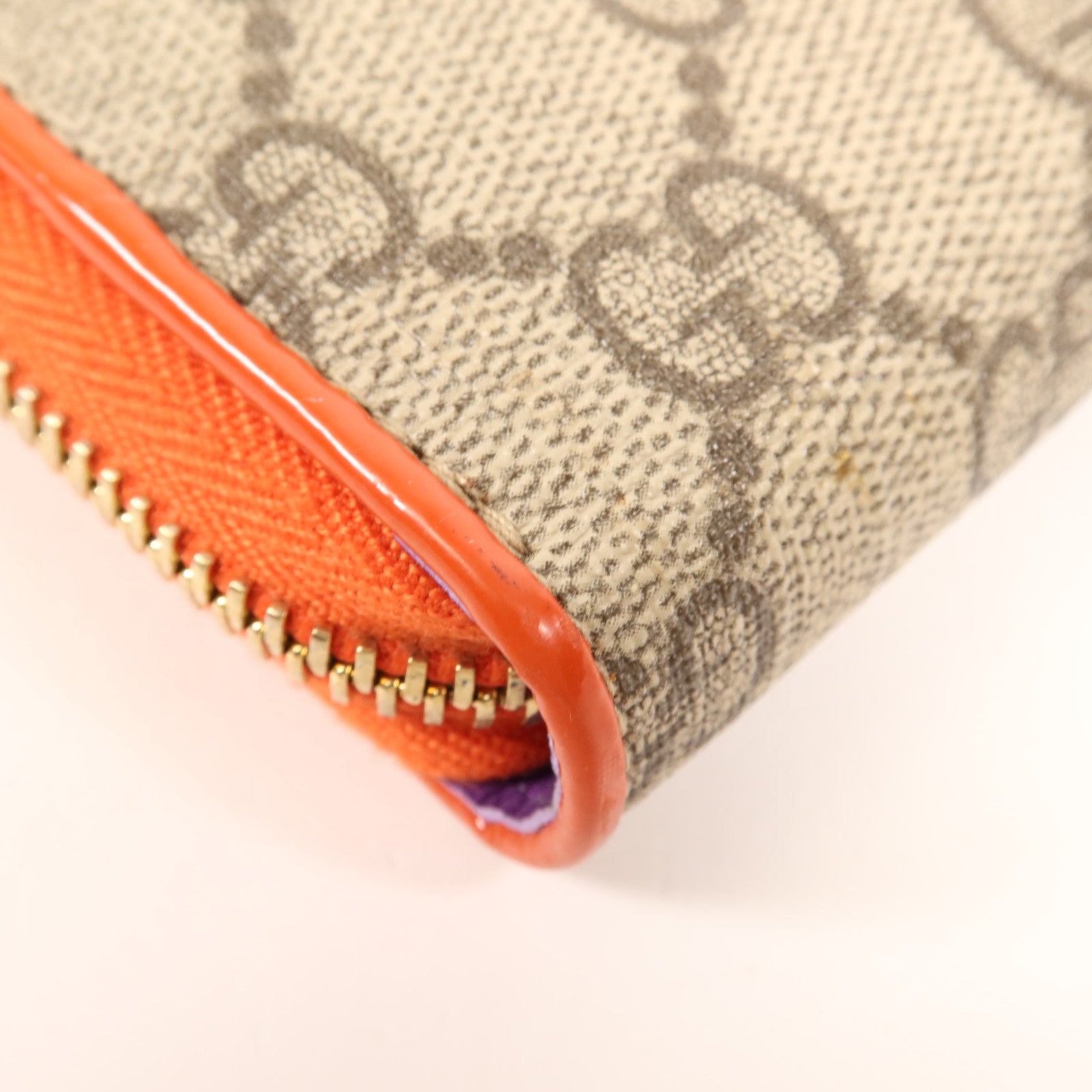 GUCCI 塗層帆布Long Wallet金扣長錢包