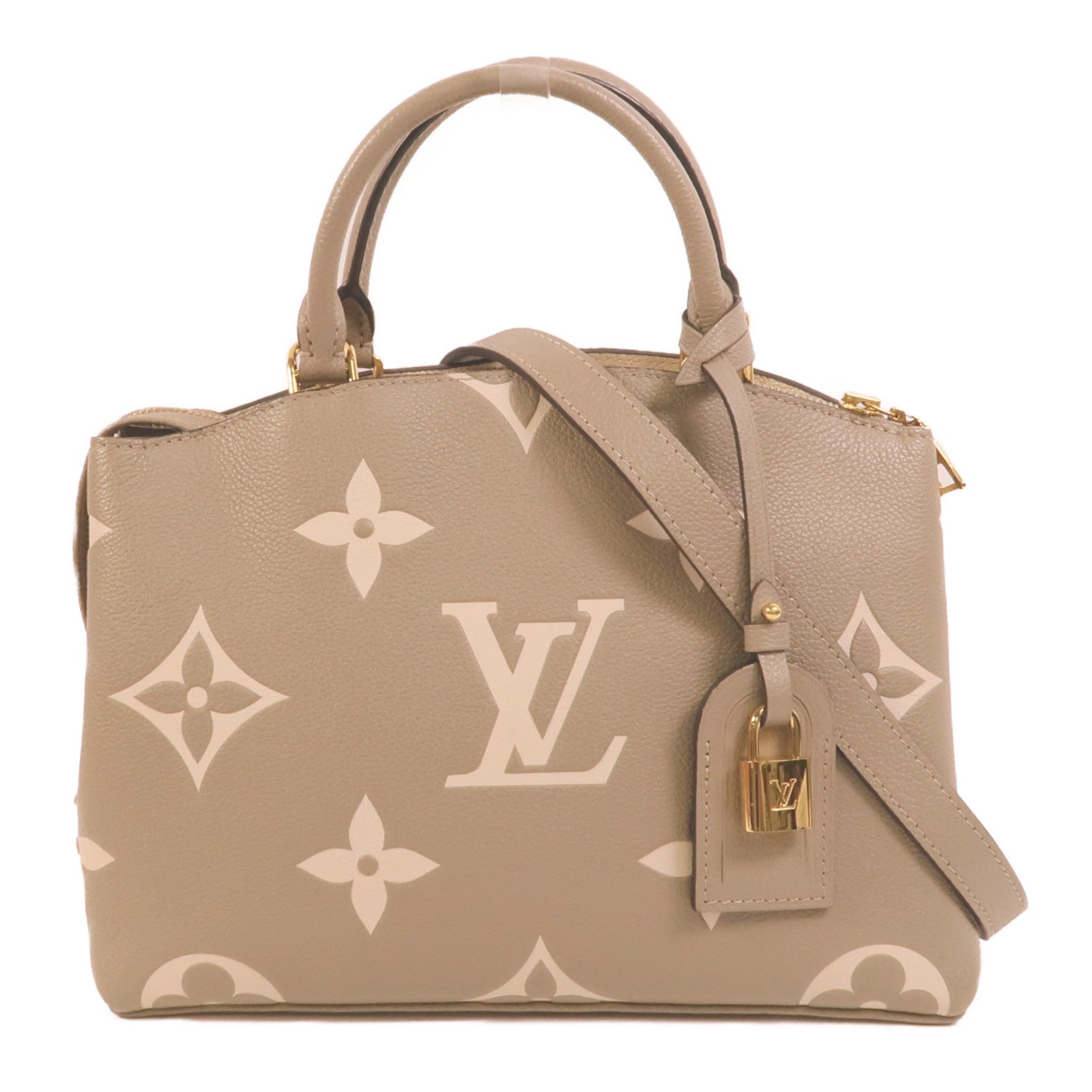 LOUIS VUITTON Monogram Empreinte Petit Palais金扣手挽肩背兩用袋
