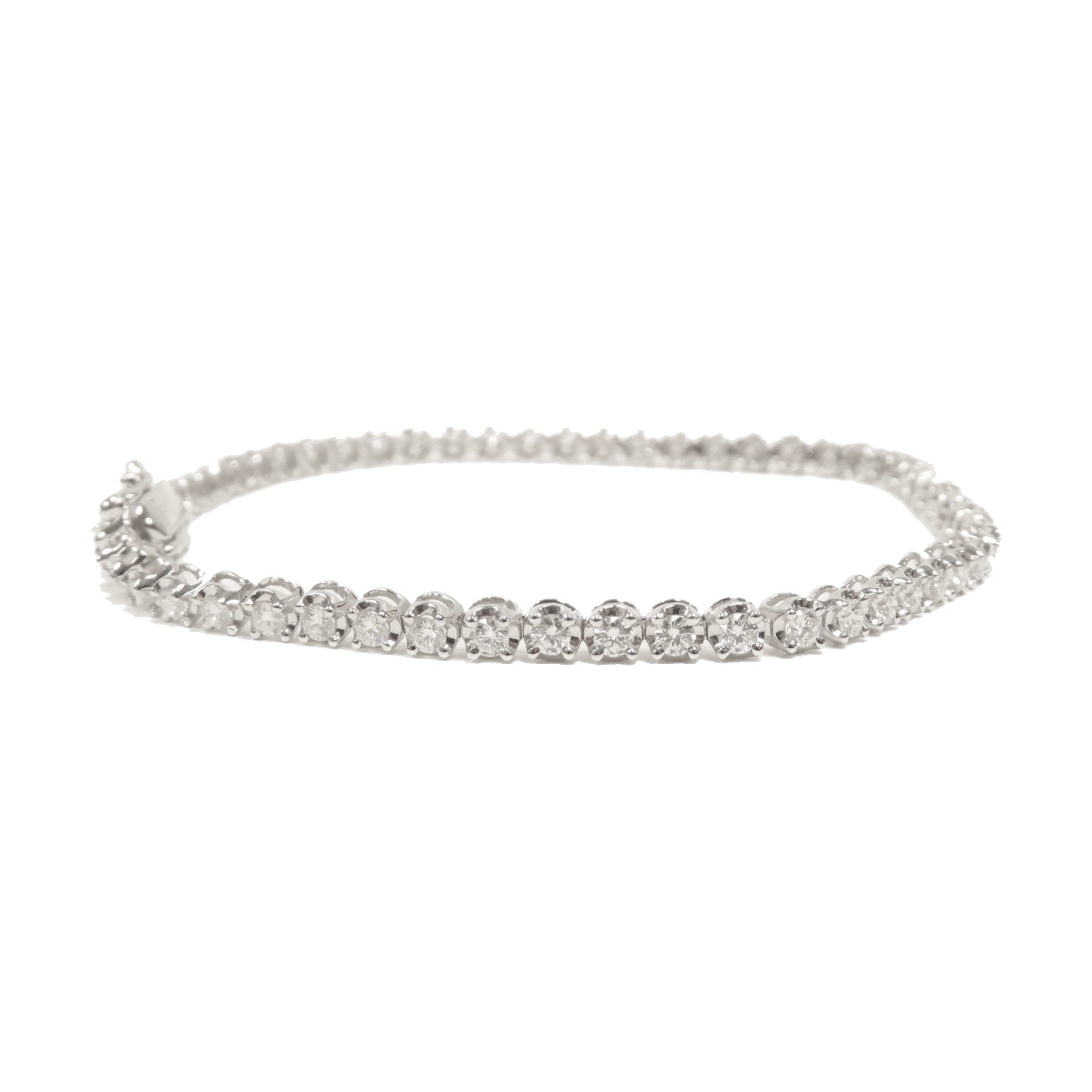 JEWELRY 18K白金Diamond Bracelet 1.5ct鑽石手鏈銀色