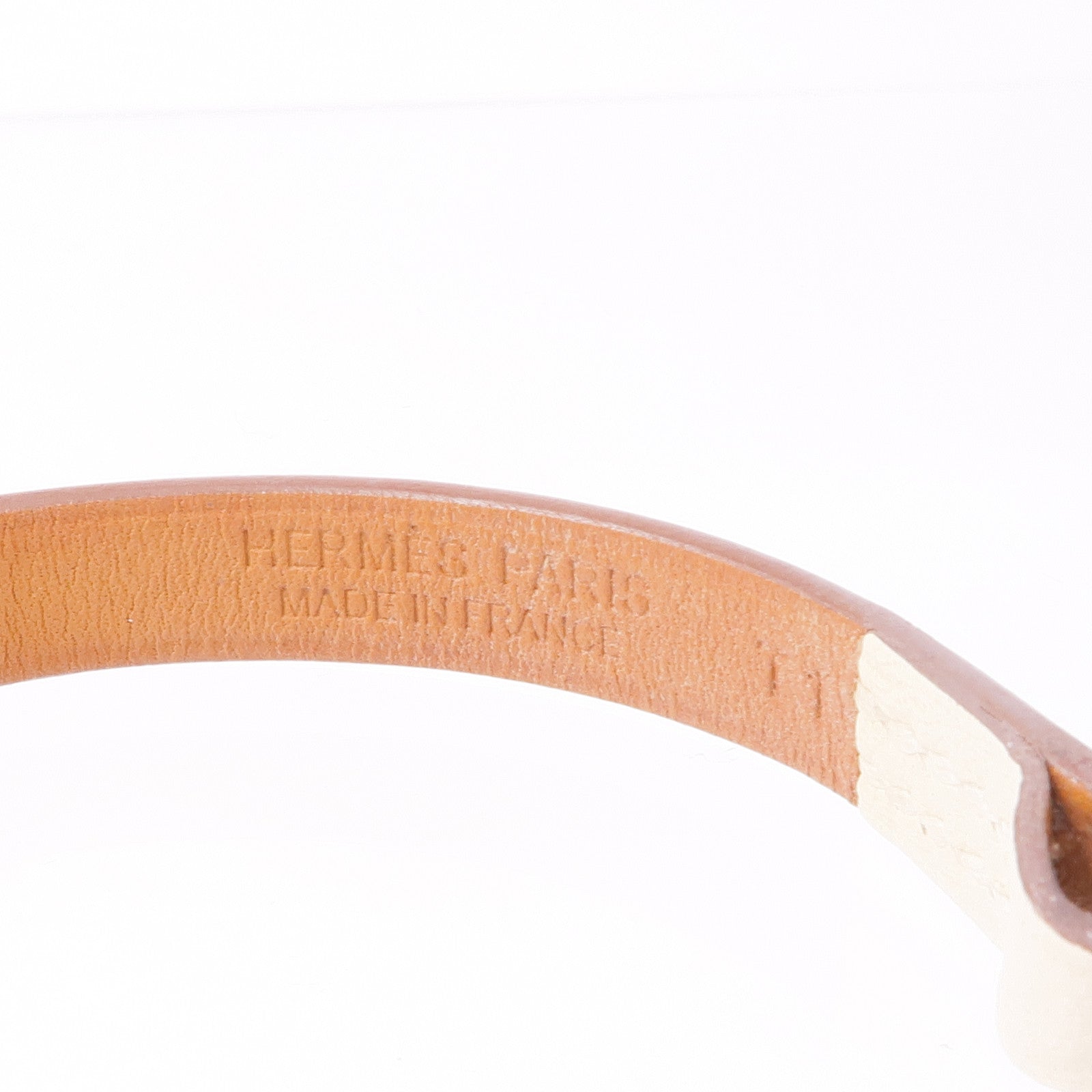 HERMES Swift皮革Bracelet銀扣手鏈