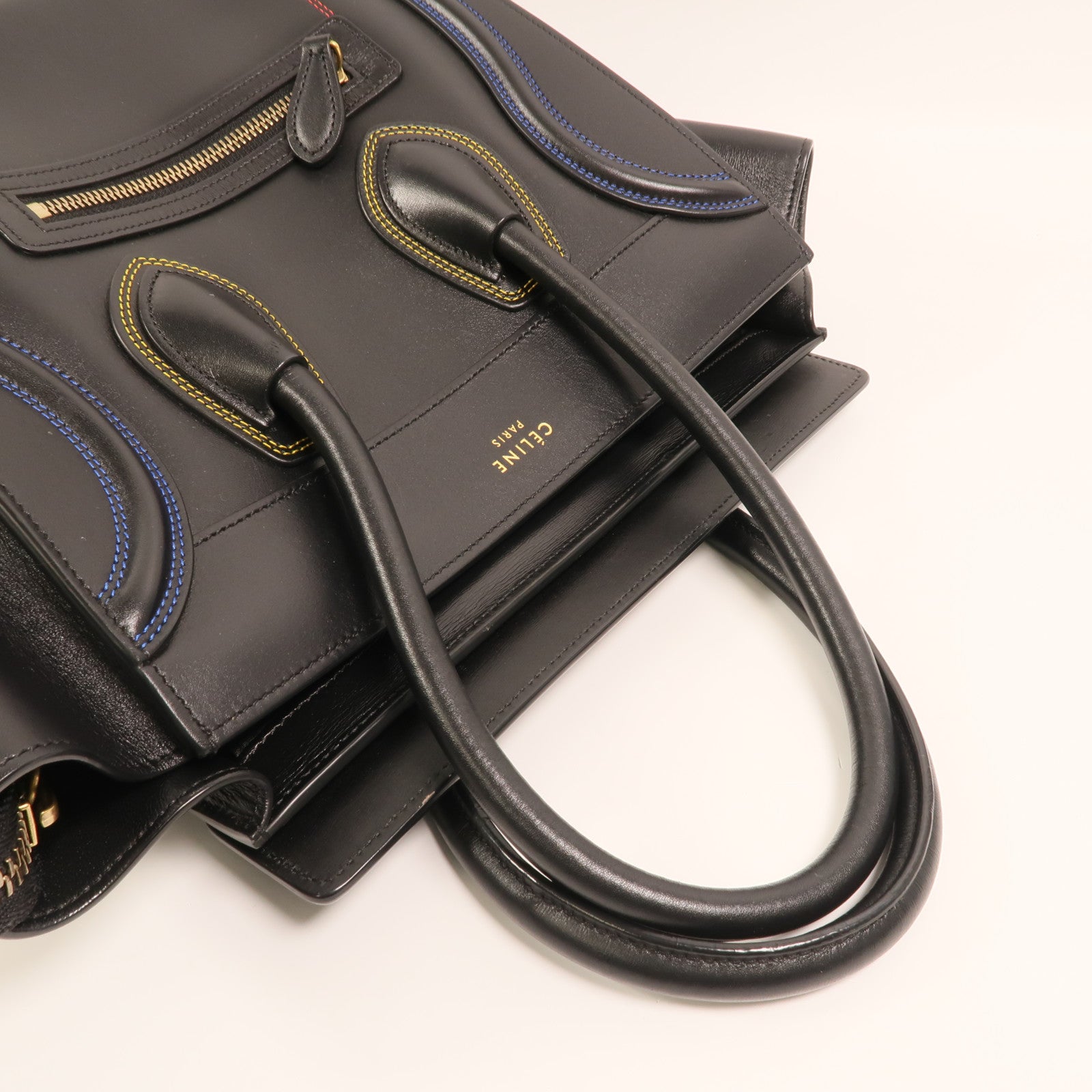 CELINE 牛皮皮革Micro Luggage金扣手挽袋
