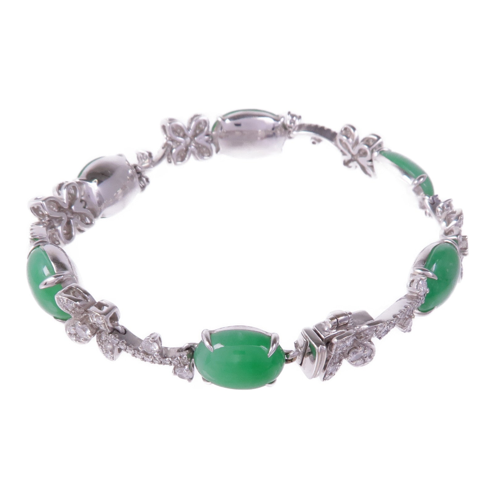 JEWELRY 18K白金Jade Diamond Bracelet翡翠/鑽石手鏈